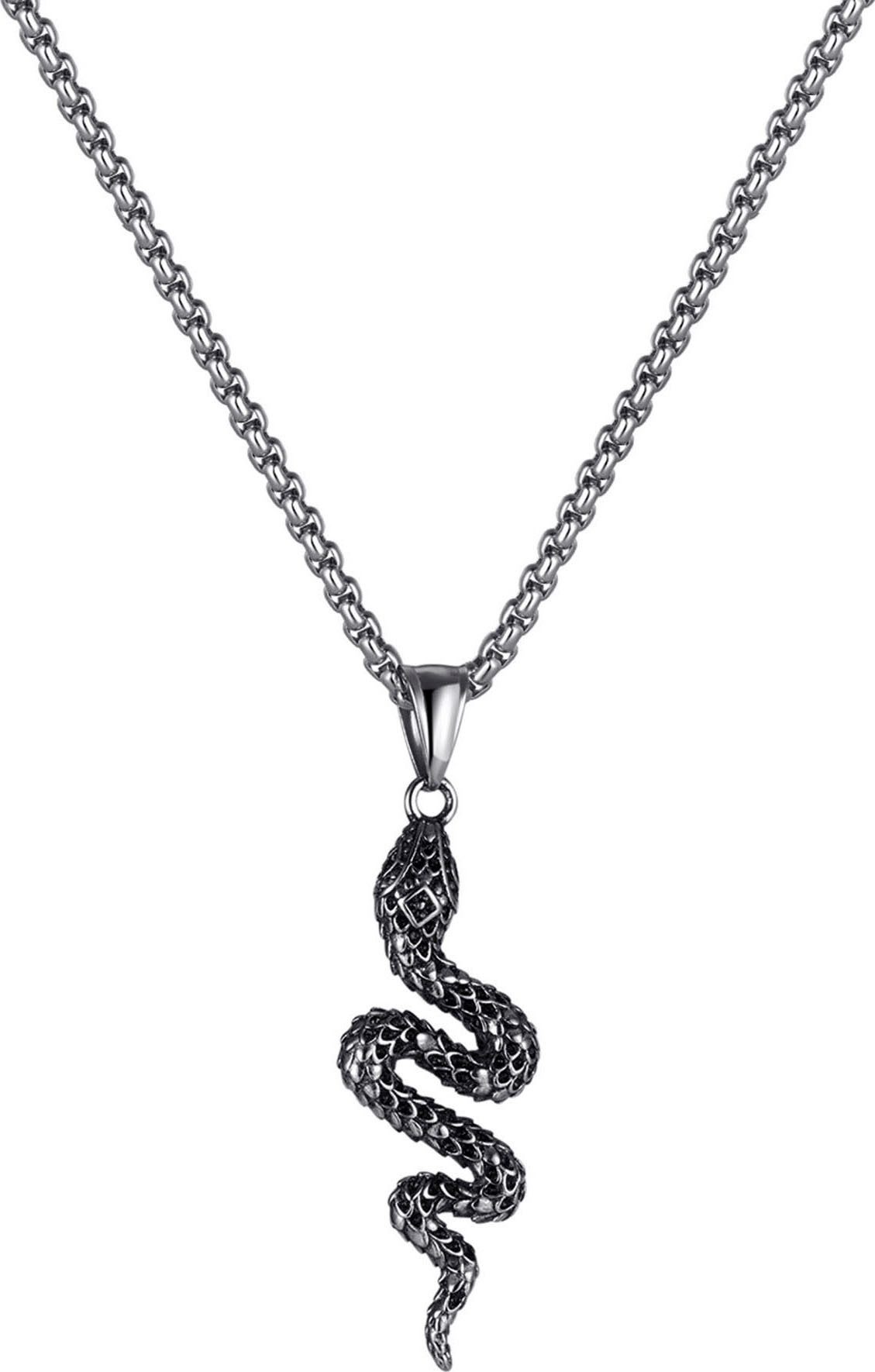 Firetti Kette mit Anhänger Schmuck Geschenk Edelstahl Halsschmuck Halskette Venezianer Schlange