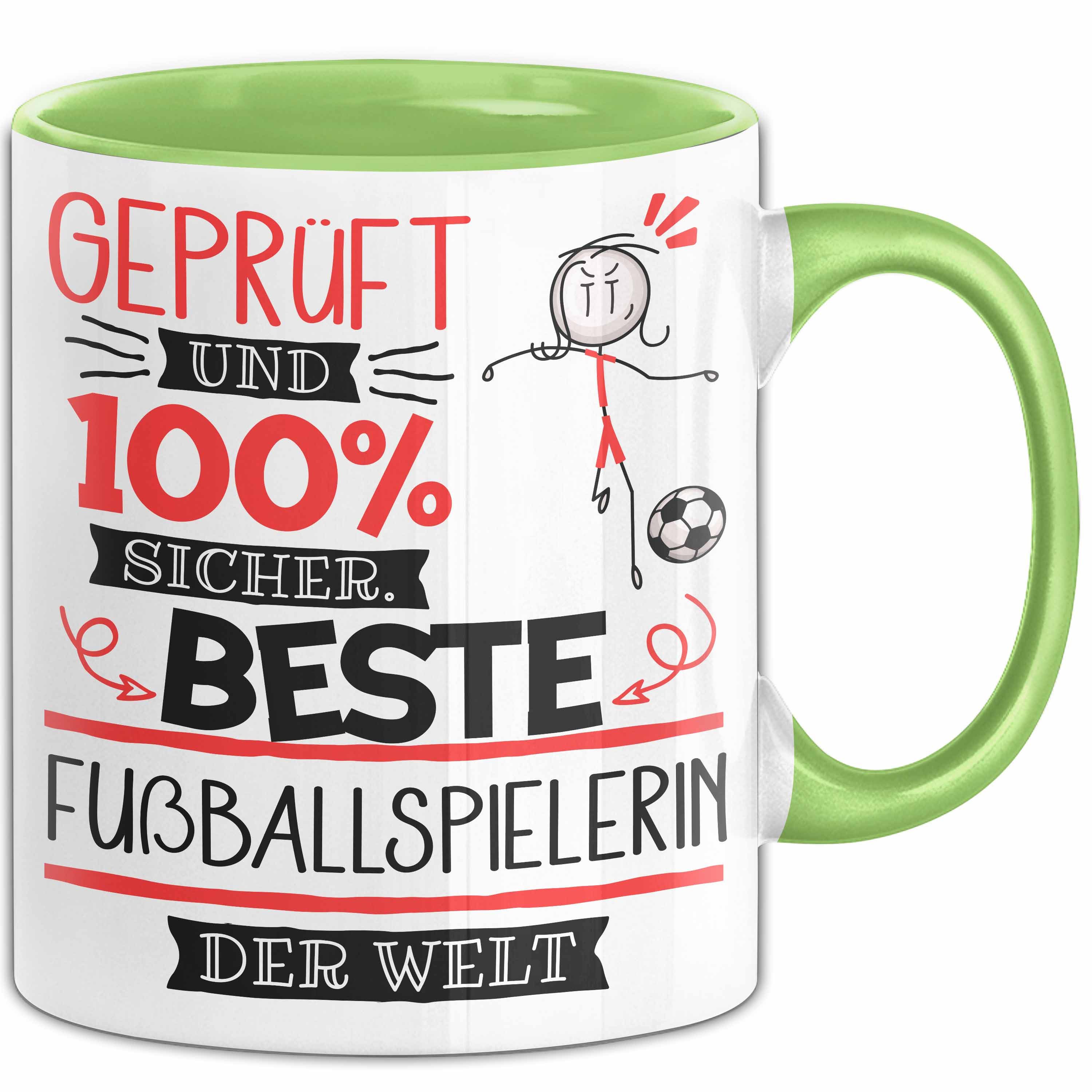 Trendation Tasse Beste Fußballspielerin Der Welt Tasse Geschenk für Eine Fußballspiel