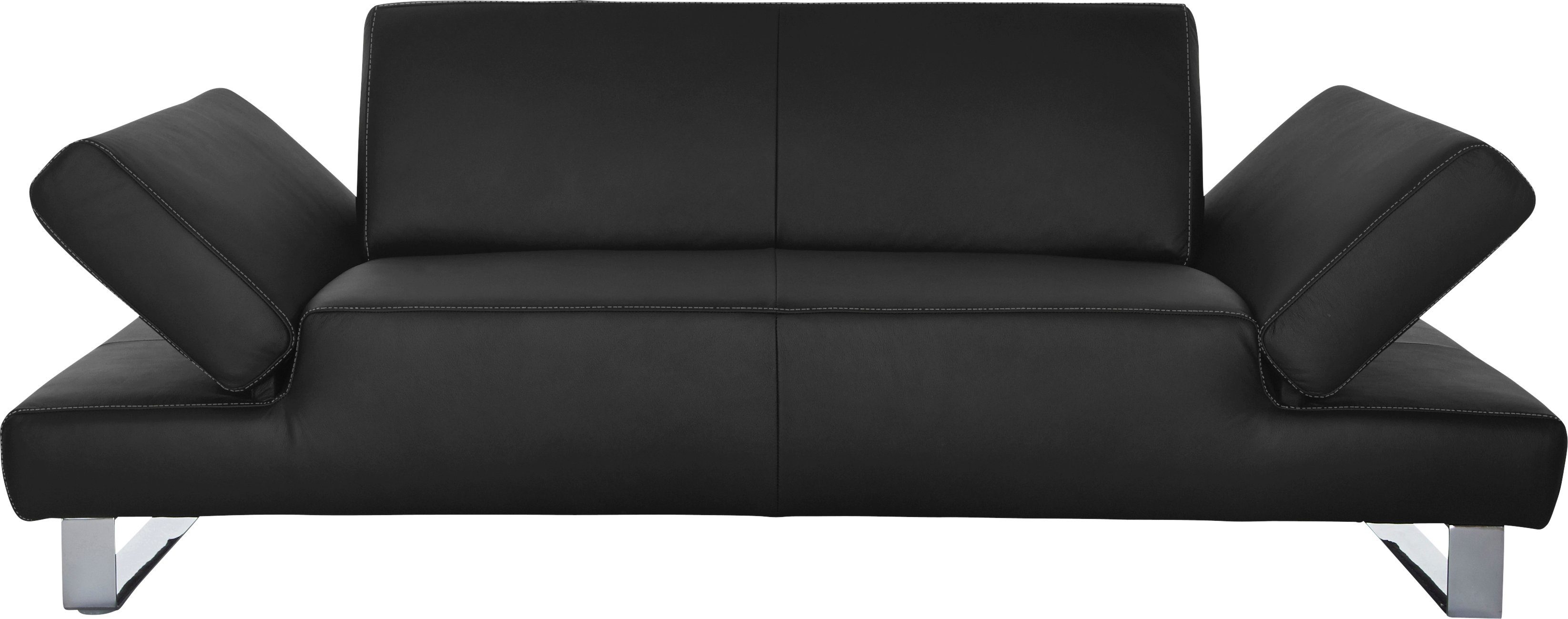 W.SCHILLIG 2-Sitzer taboo, mit Übertiefe, inklusive Armlehnenverstellung, mit Kontrastnaht graphit Z59