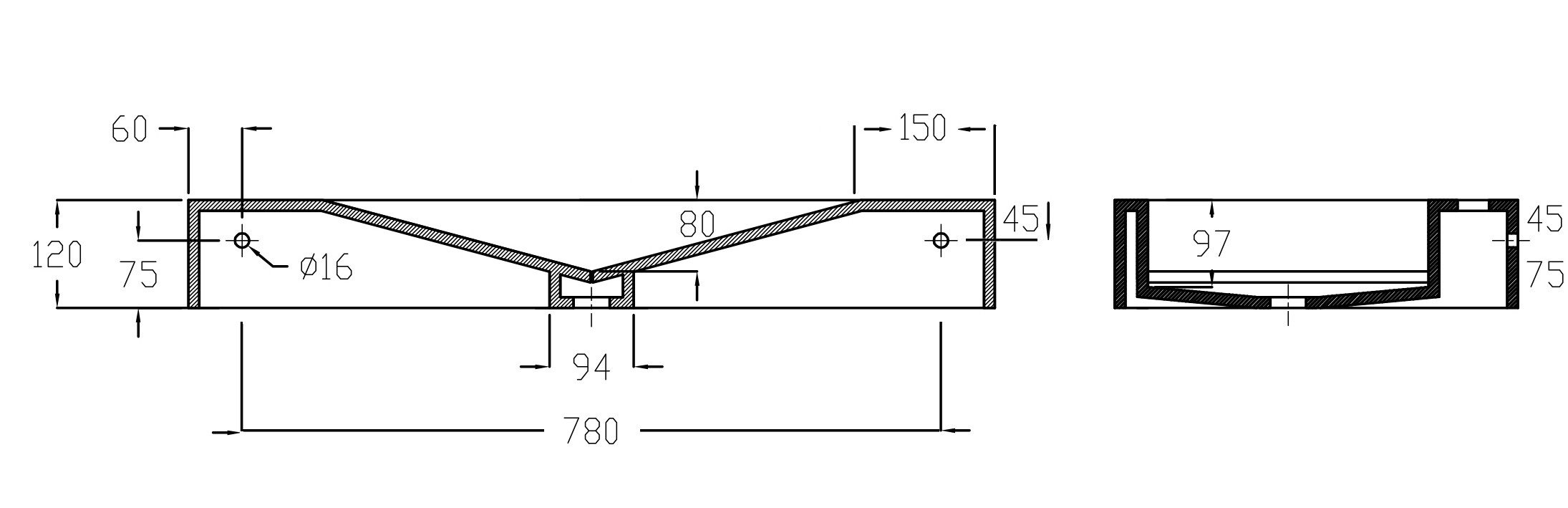 Bernstein Waschbecken PB2049, aus Mineralguss - 90 x 45 x 12 cm - Weiß matt