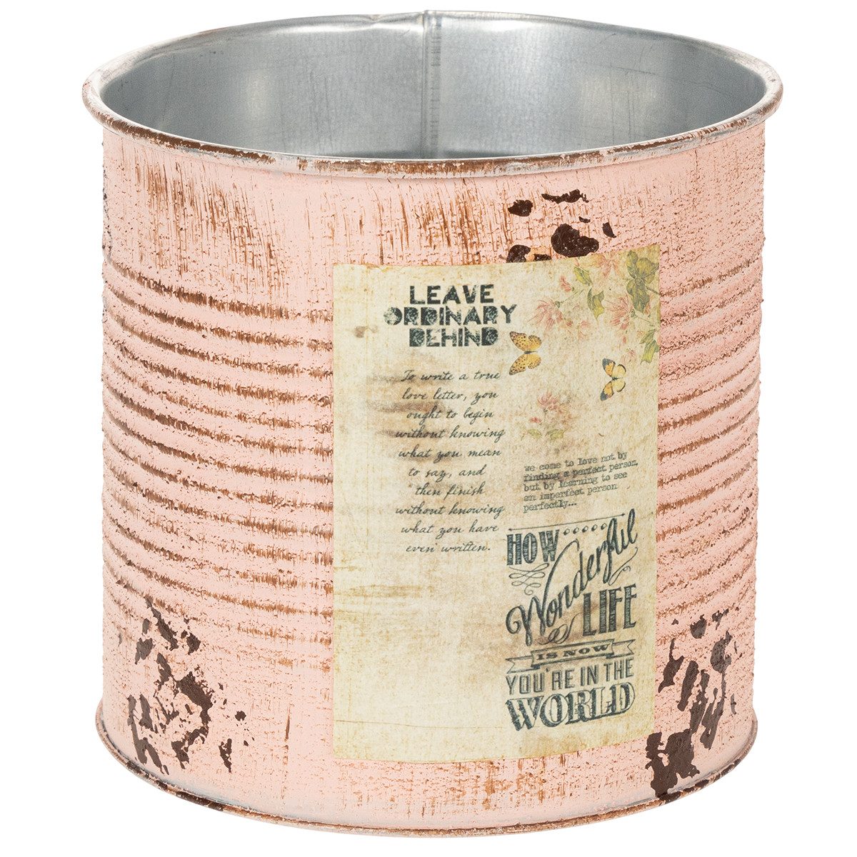 Viana Übertopf Metalldeko Blumentopf Retro Look für Pflanzenarrangements