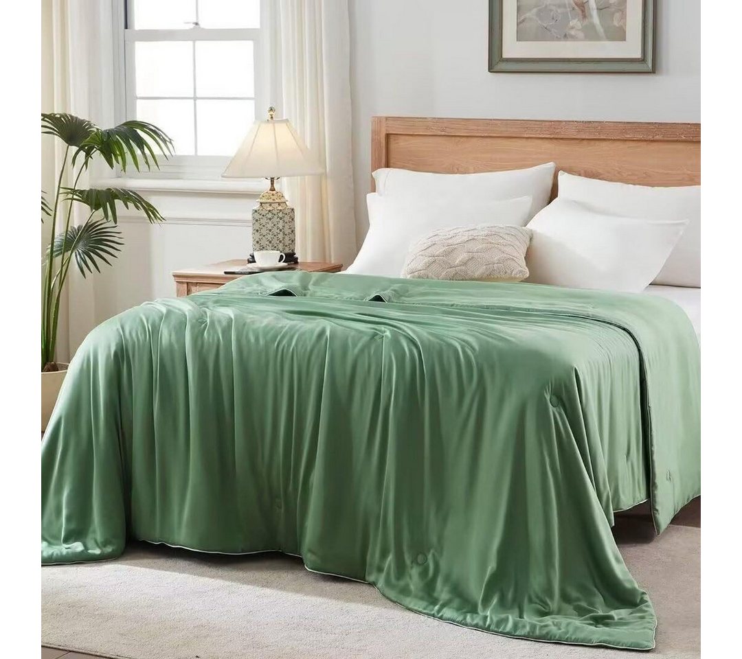 Elemuse Sommerbettdecke Kühldecke Sommerdecke, Selbstkühlende Atmungsaktive Extraleicht Decke, Füllung: 30% hochwertig Sojafaser und 70% Polyester, Bambus Sommer Weich Wohndecke OEKO-TEX®