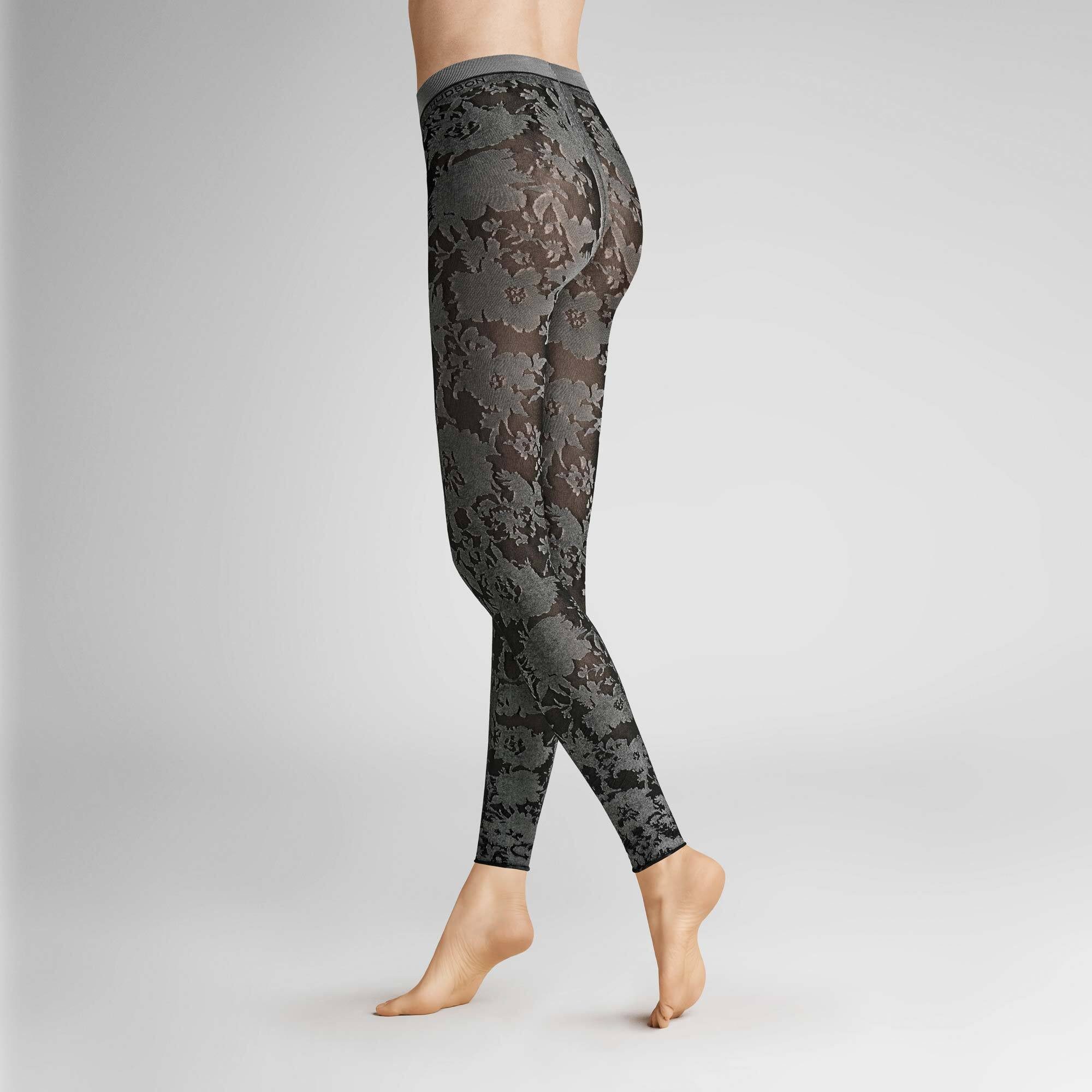 Hudson Strickstrumpfleggings Floral 40 DEN (1 St) Leggings mit floralem Muster