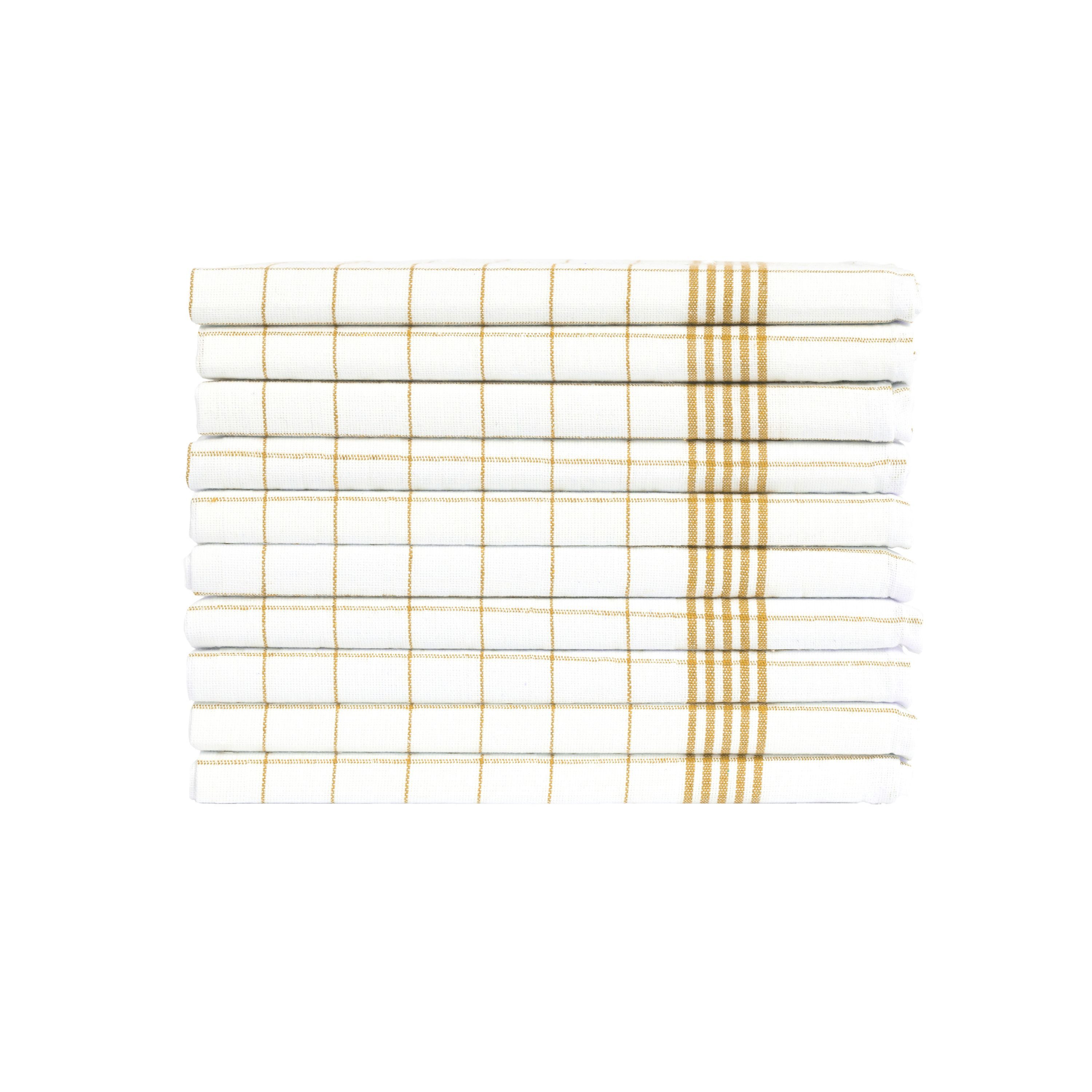 Devior Spültuch aus 100% Baumwolle 50x70 cm, mit Aufhänger, Fusselfrei, 95° Waschbar, (10-tlg., Vielfältig einsetzbar), saugstarke Geschirrhandtücher – für Kontakt mit Lebensmitteln geeignet