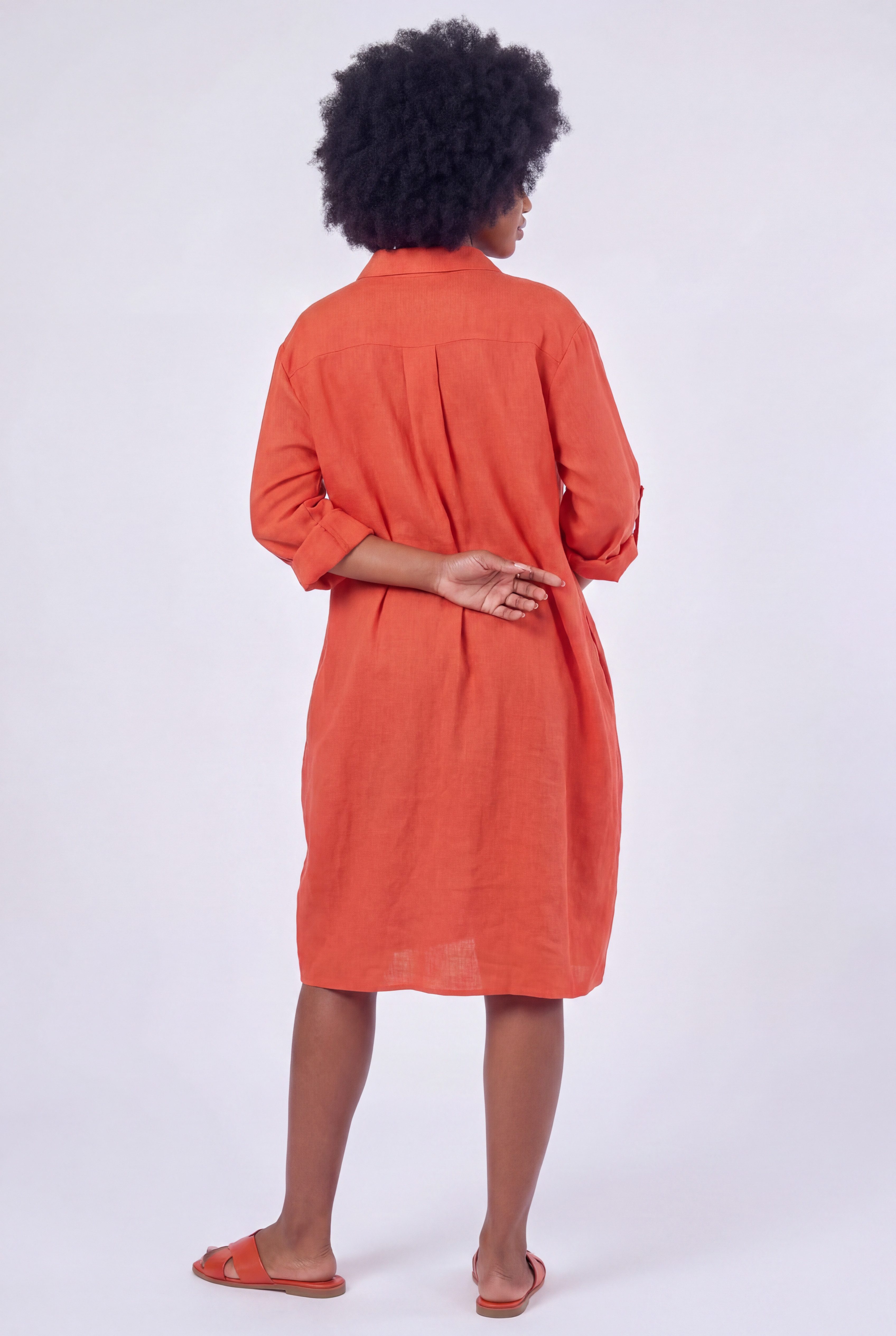YC Fashion & Style Blusenkleid Leinen-Tunika Oversized One Size in Unifarbe