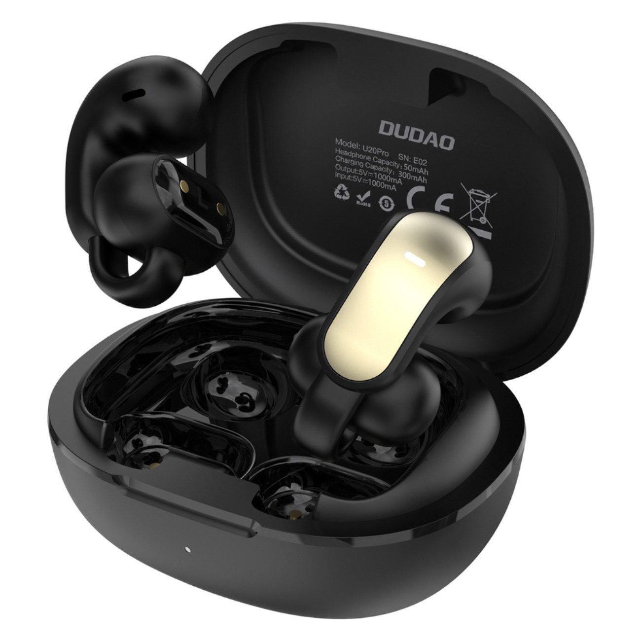 Dudao U20 Pro Bluetooth-Kopfhörer (Siri, Google Assistant, Bluetooth, HiFi-TWS-Kopfhörer mit Touch-Steuerung und langer Laufzeit)
