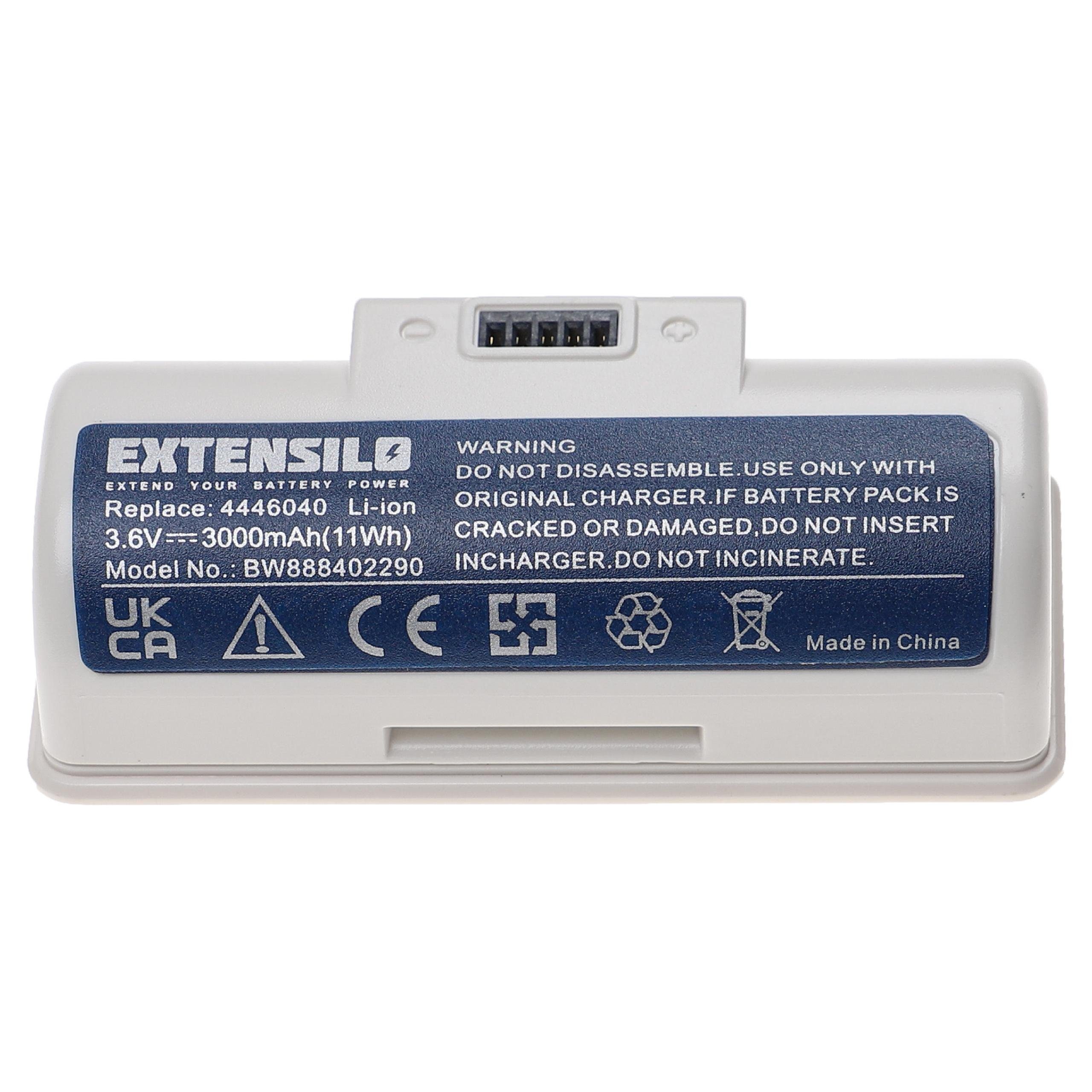 Extensilo Ersatz für iRobot 4446040, BC674 für Staubsauger-Akku Li-Ion 3000 mAh (3,6 V)