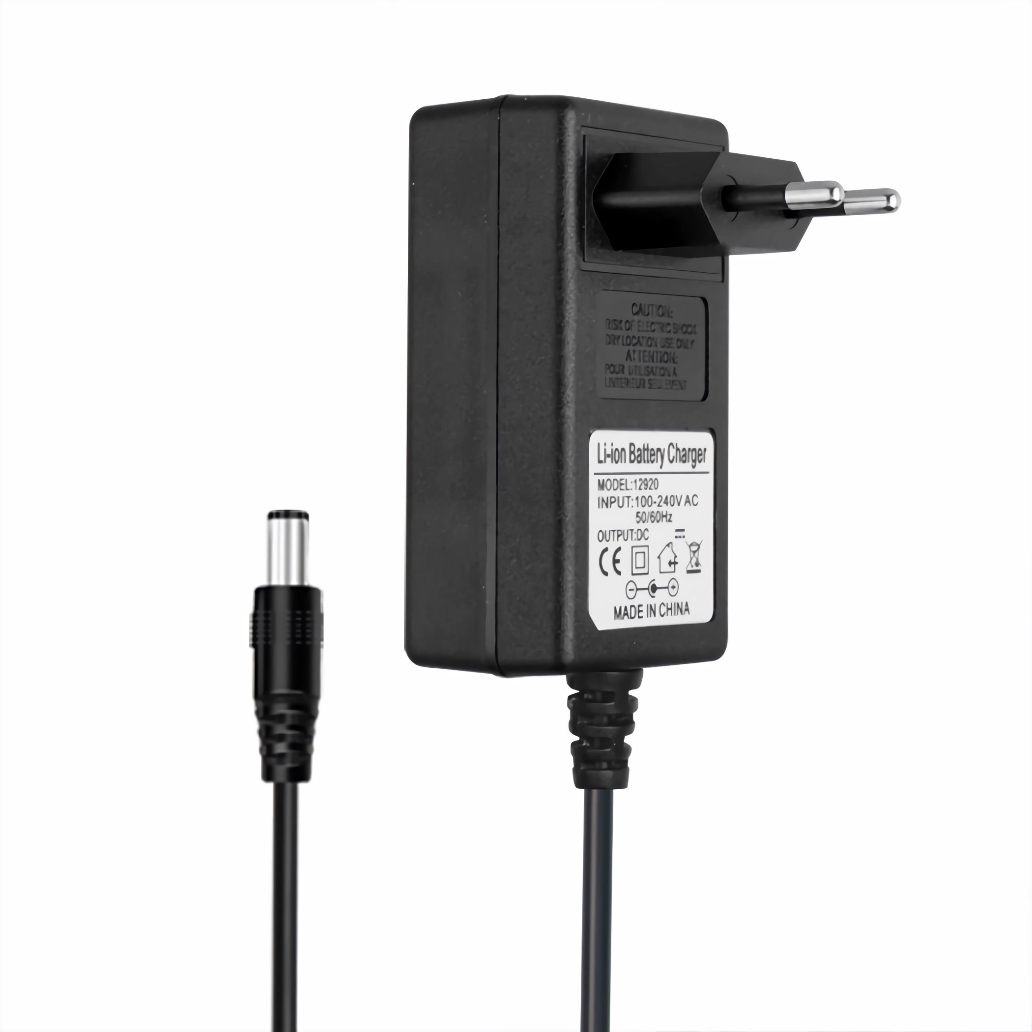 Bolwins P19C DC 16,8V 3A 5.5x2.5mm Netzadapter Li-Ion Batterie Akku Ladegerät Batterie-Ladegerät (3000 mA, Packung, 1-tlg., 1x 16,8 V 3 A Ladegerät für Li-Ion-Akkupacks, Stabile Spannung, LED-Statusanzeige, integrierter Schutz)