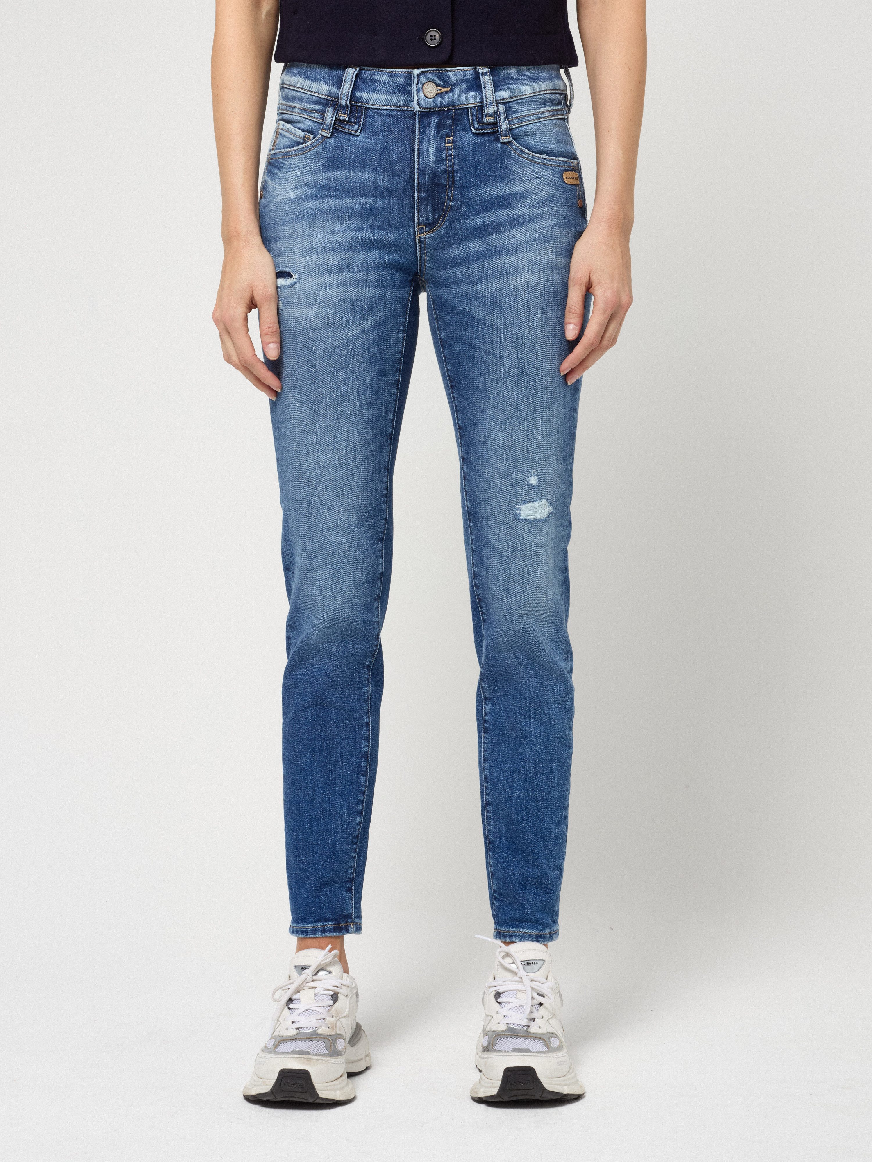 GANG Relax-fit-Jeans 94ANNA mit doppelten Gürtelschlaufen vorne