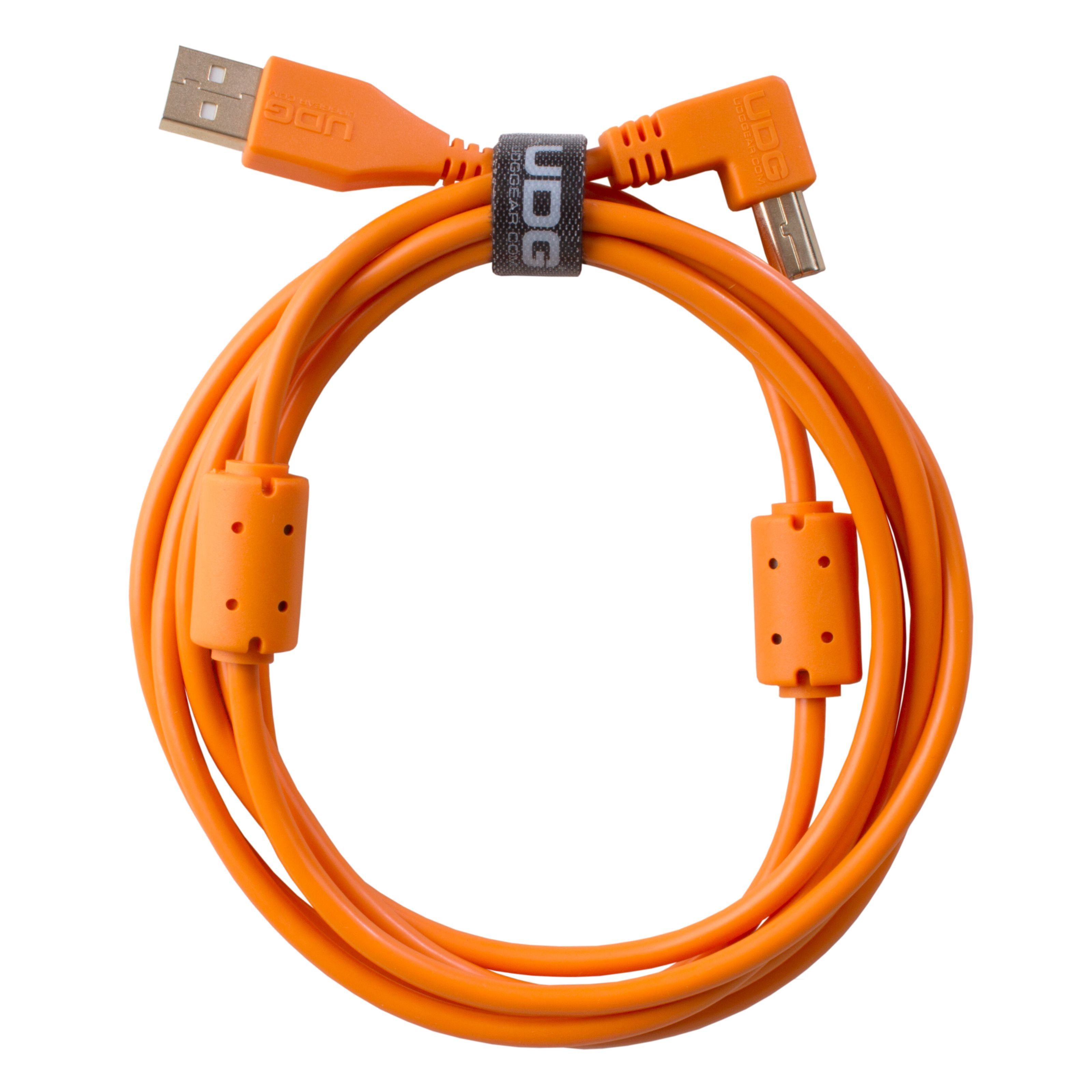 UDG Audio-Kabel, Ultimate Audio Cable USB 2.0 A-B Orange Angled 3m (U95006OR) - Kabel