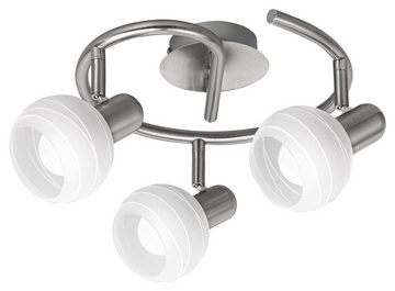 Rabalux LED Deckenspots "Aurel" 3-flammig, Metall, silber, rund, E14, ø245mm