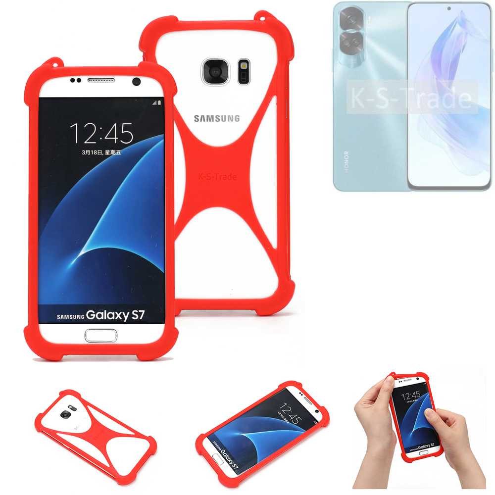 K-S-Trade Handyhülle für Honor 90 Lite, Handy-Hülle Schutz-Hülle Bumper Silikon Schutz Hülle Cover Case