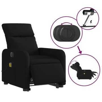 vidaXL Sessel Elektrischer Massagesessel mit Aufstehhilfe Schwarz Stoff (1-St)