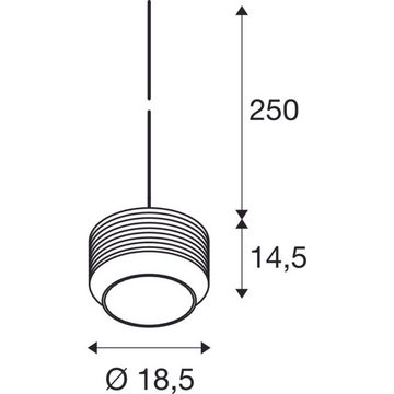 SLV Hängeleuchte Pendelleuchte Pantilo Rope in Gold E27 185mm ohne Baldachin, keine Angabe, Leuchtmittel enthalten: Nein, warmweiss, Hängeleuchte, Pendellampe, Pendelleuchte