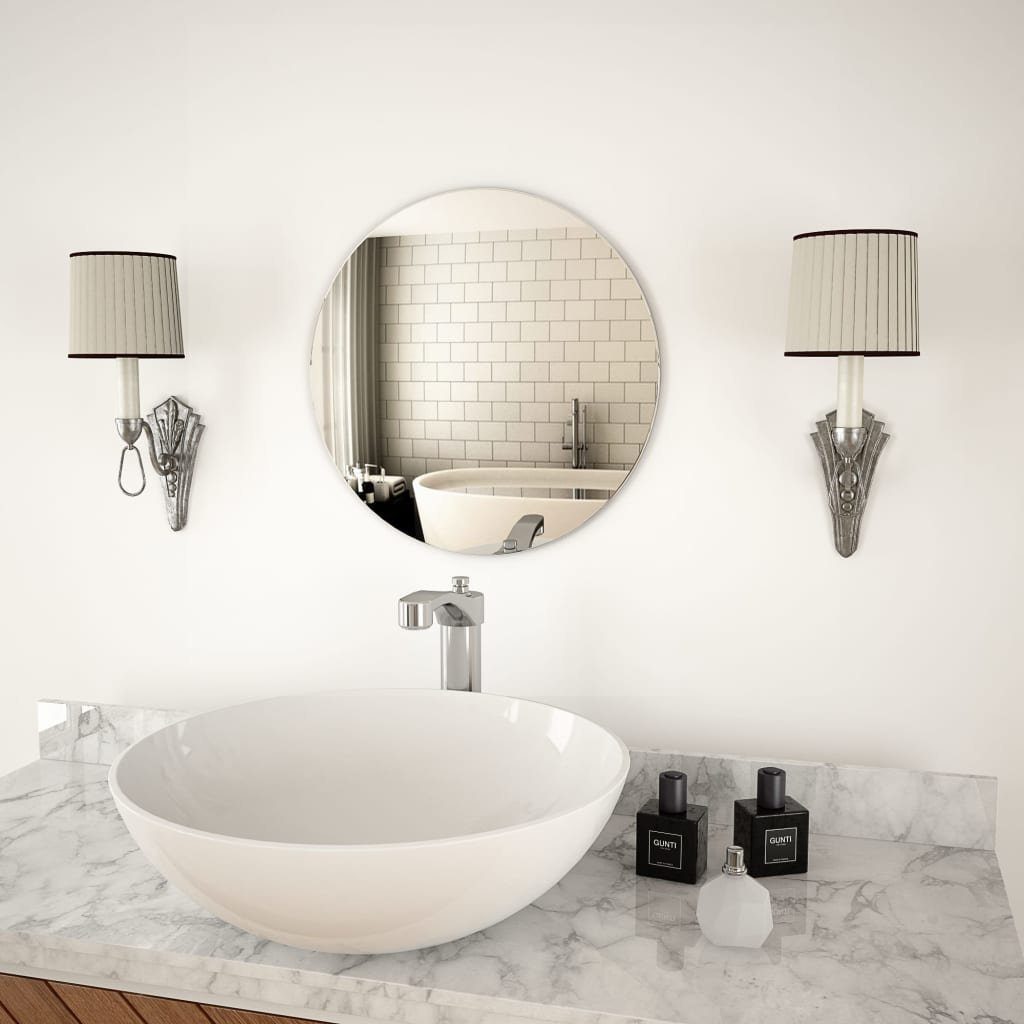 furnicato Wandspiegel 40 cm Rund Glas günstig online kaufen