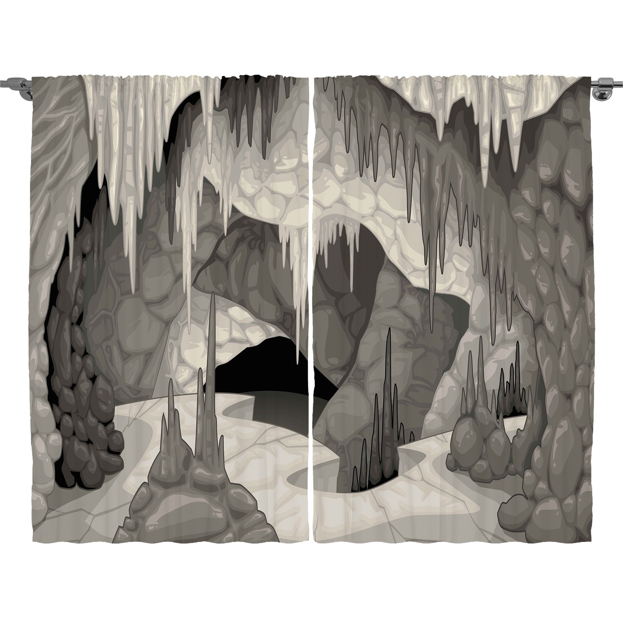 Gardine Schlafzimmer Kräuselband Vorhang mit Schlaufen und Haken