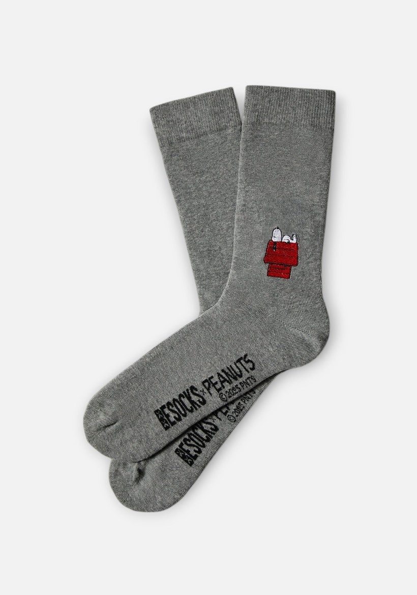 BeSocks Socken Bio-Baumwollsocken - Snoopy auf dem Haus