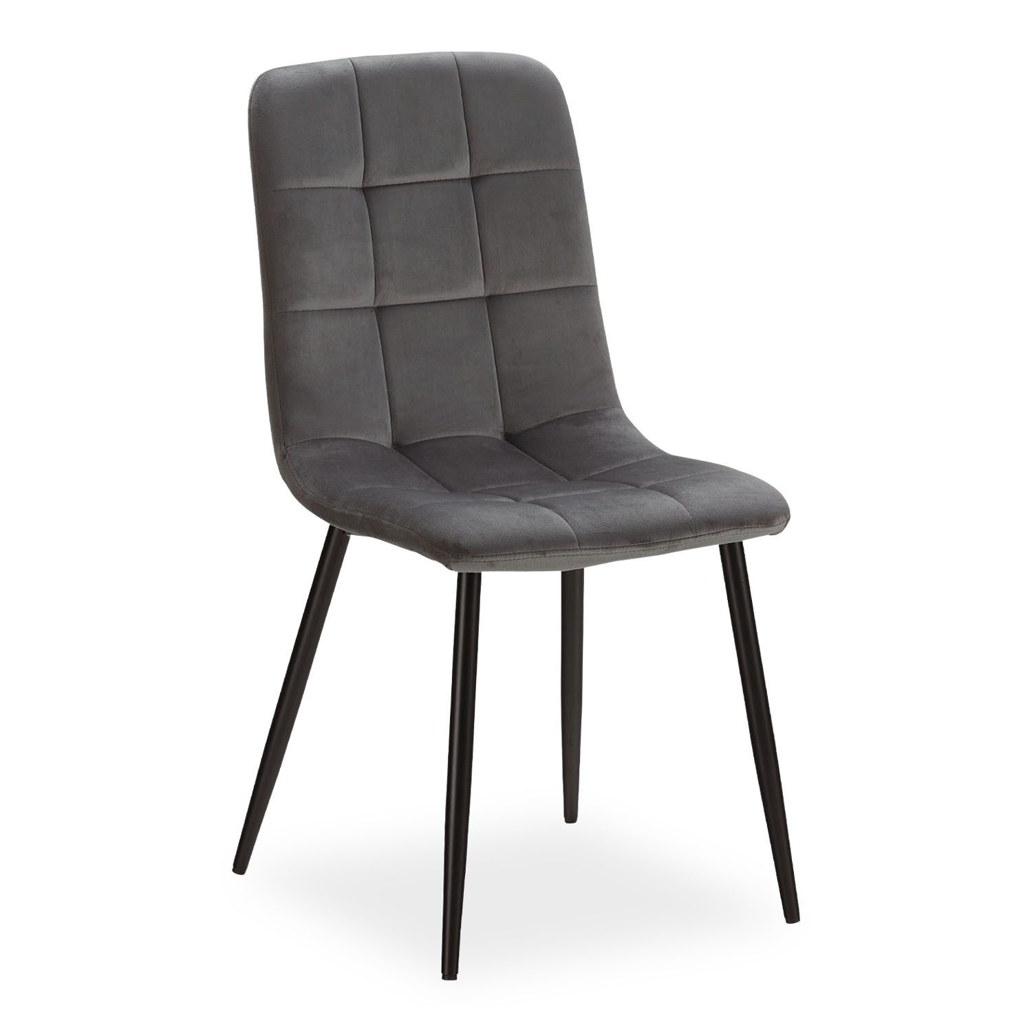 Homestyle4u Polsterstuhl Küchenstuhl modern Esszimmer Grau gesteppt weich E günstig online kaufen