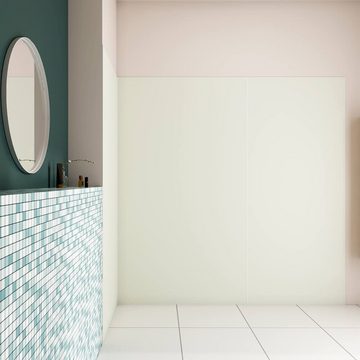 duschspa Duschrückwand Duschwandpaneele 3mm elfenbeinweiß wasserdichte PE-Aluminiumpaneele, (Set)