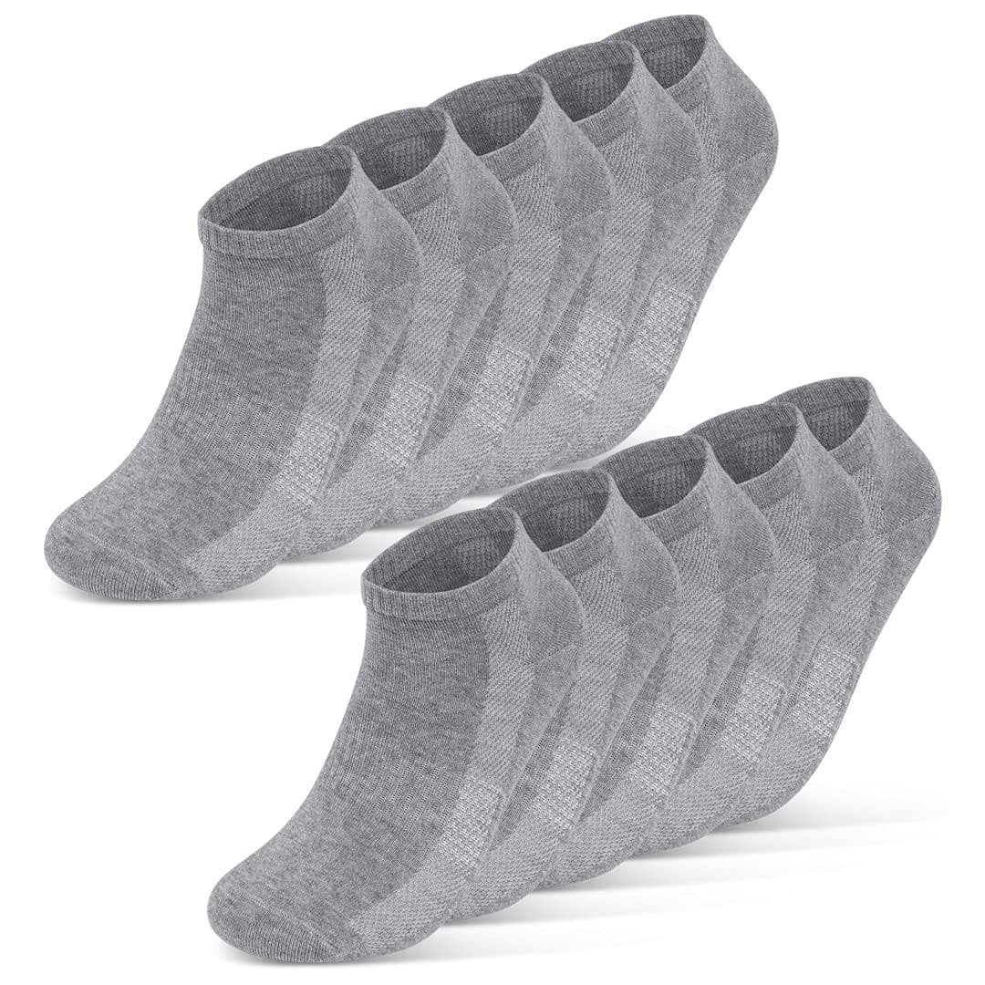 sockenkauf24 Sneakersocken 10 Paar Damen & Herren Premium Sneaker Socken mit Meshstreifen Baumwolle ohne drückende Naht WP