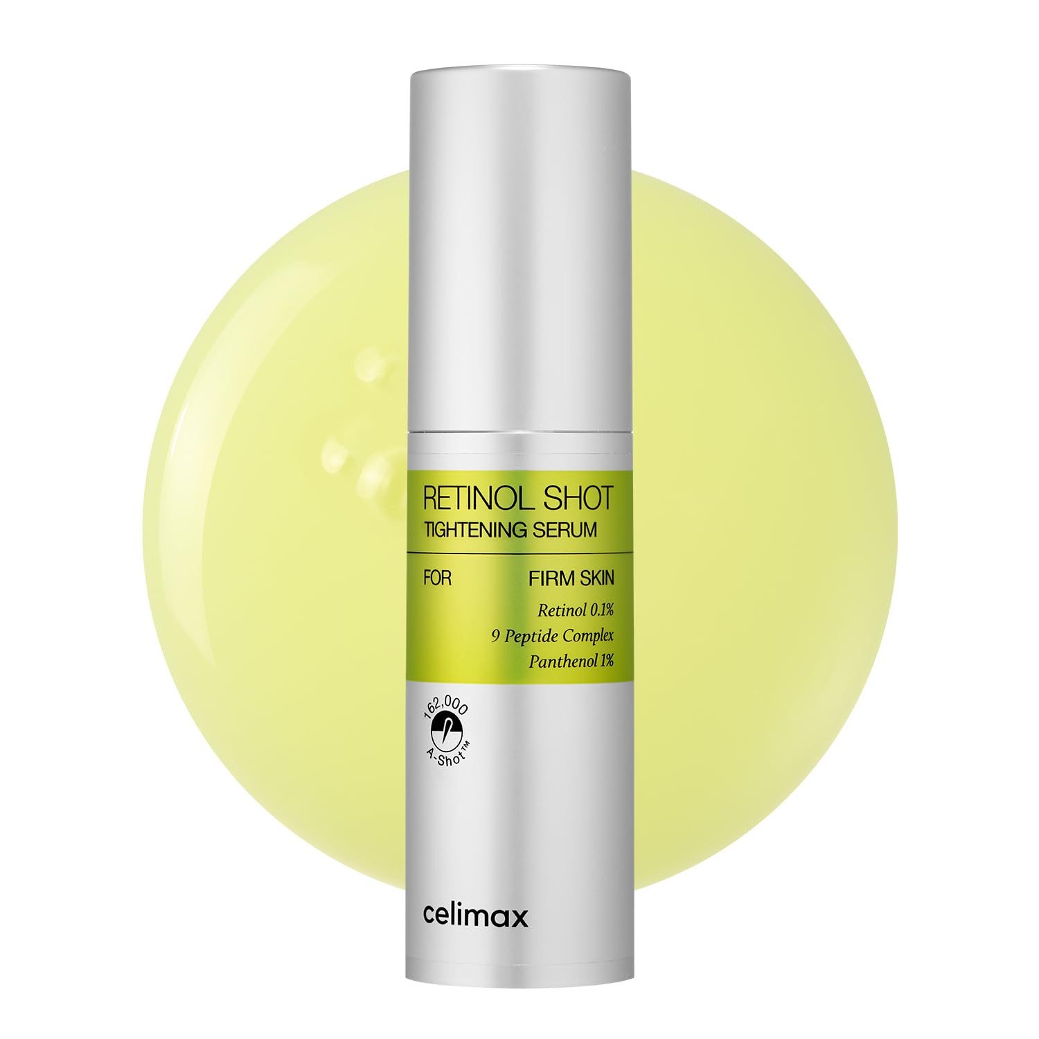 celimax Gesichtspflege Vita A Retinol Shot – Straffendes Serum mit purem Vitamin A & Peptiden Anti-Aging-Effekt, um Falten, feine Linien und vergrößerte Poren gezielt zu reduzieren.