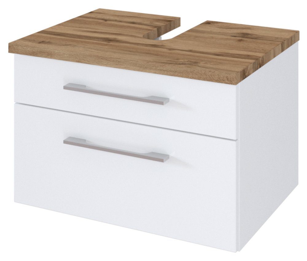 HELD MÖBEL Unterschrank Unterbeckenschrank Davos 60 cm weiß/matt weiß
