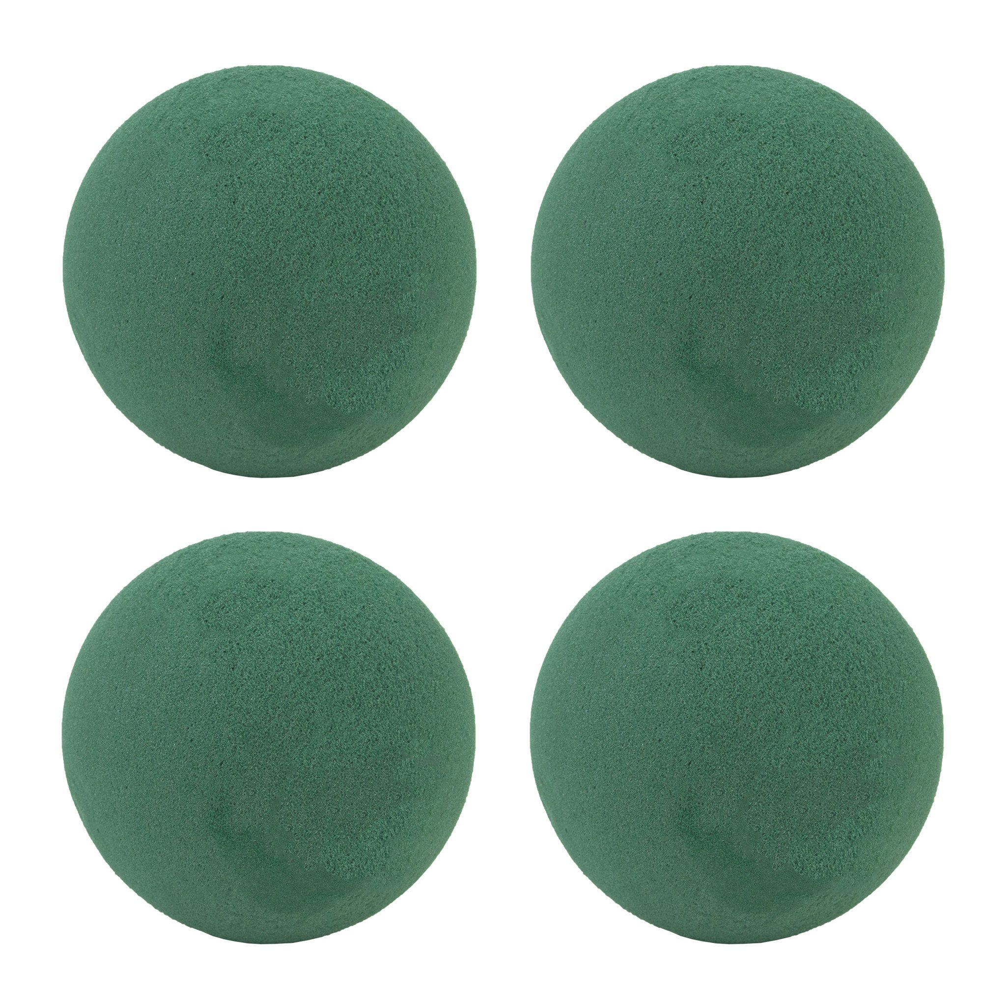 Creativery Bastelmoos, Nass Steckschaum Kugeln 9cm für Frischblumen 4er Set
