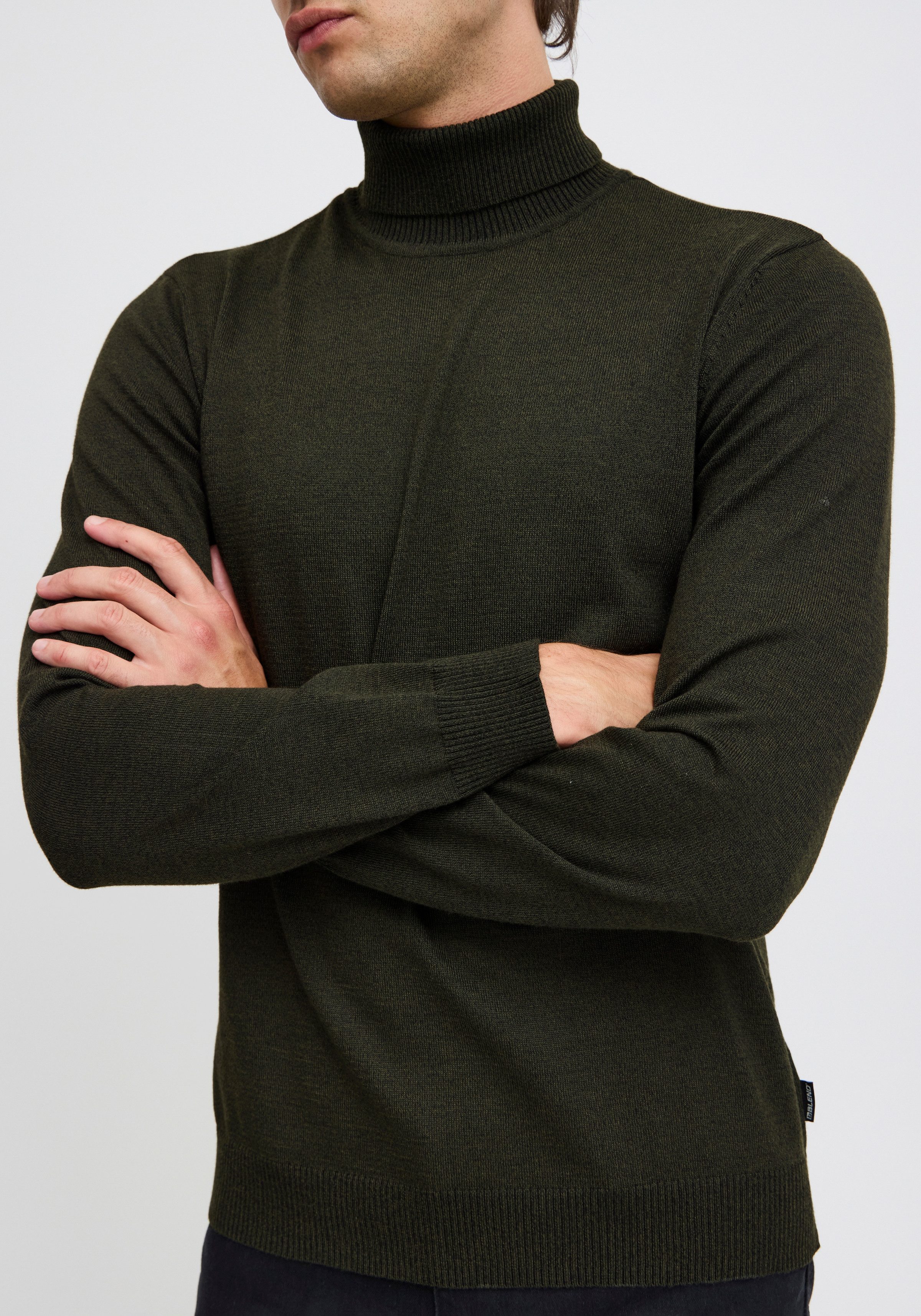 Blend Rollkragenpullover BHBRUTON roll neck knit Regular Fit, aus Polyester, mit Rollkragen, normaler Schnitt