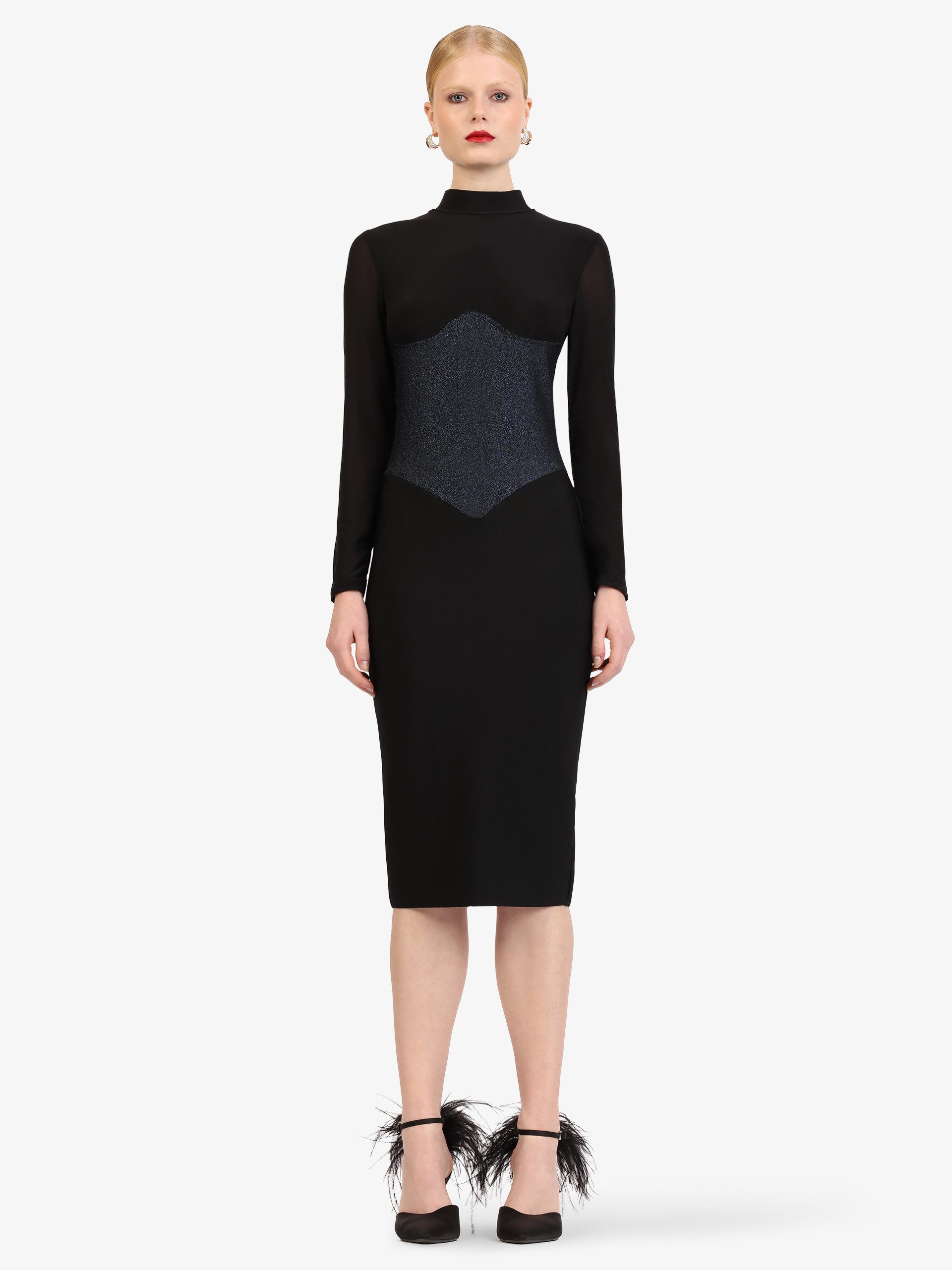 Kraimod Abendkleid mit Struktur-Detail