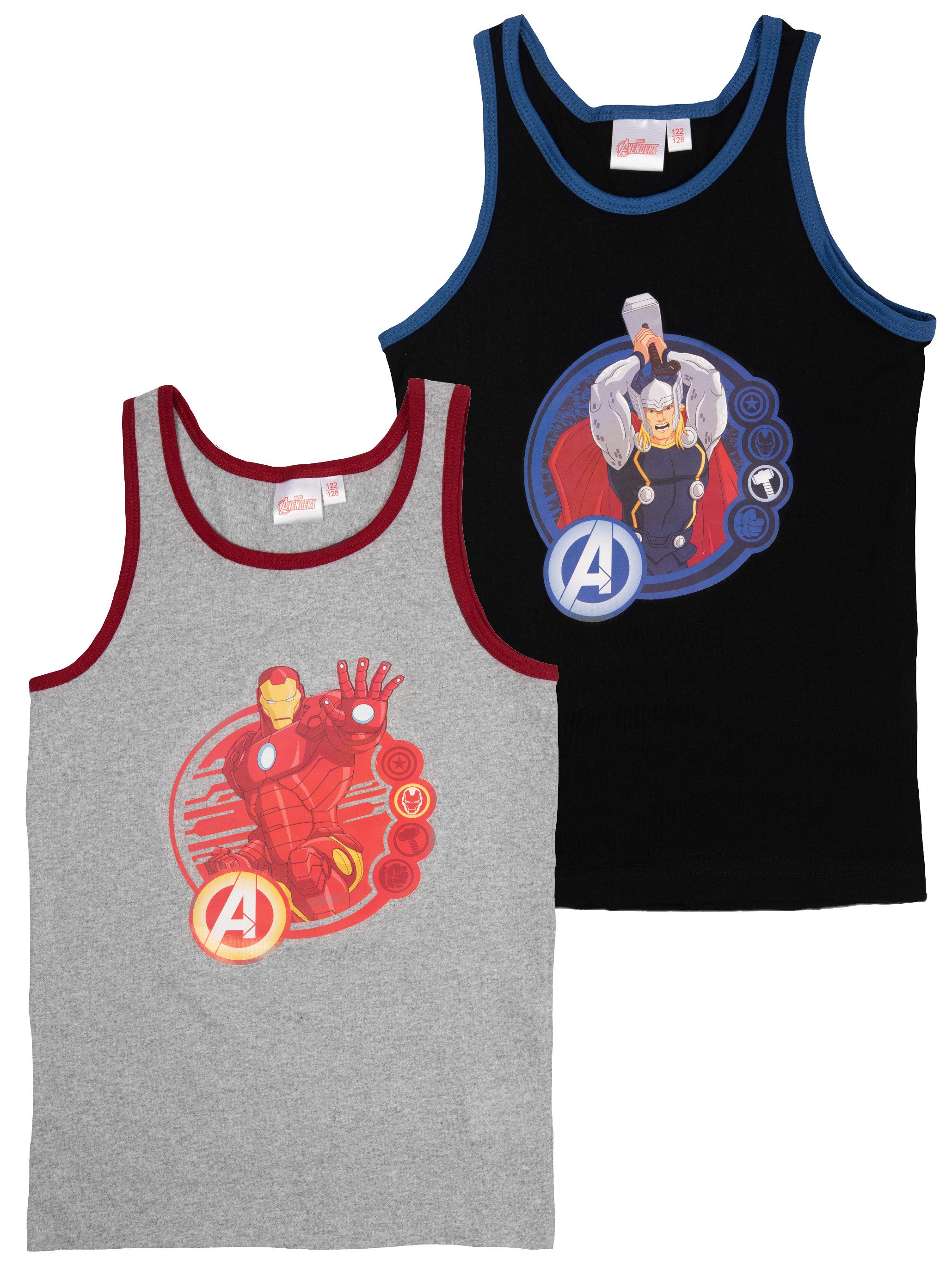 United Labels® Unterhemd Marvel - The Avengers - Iron Man & Thor (2er Pack)
