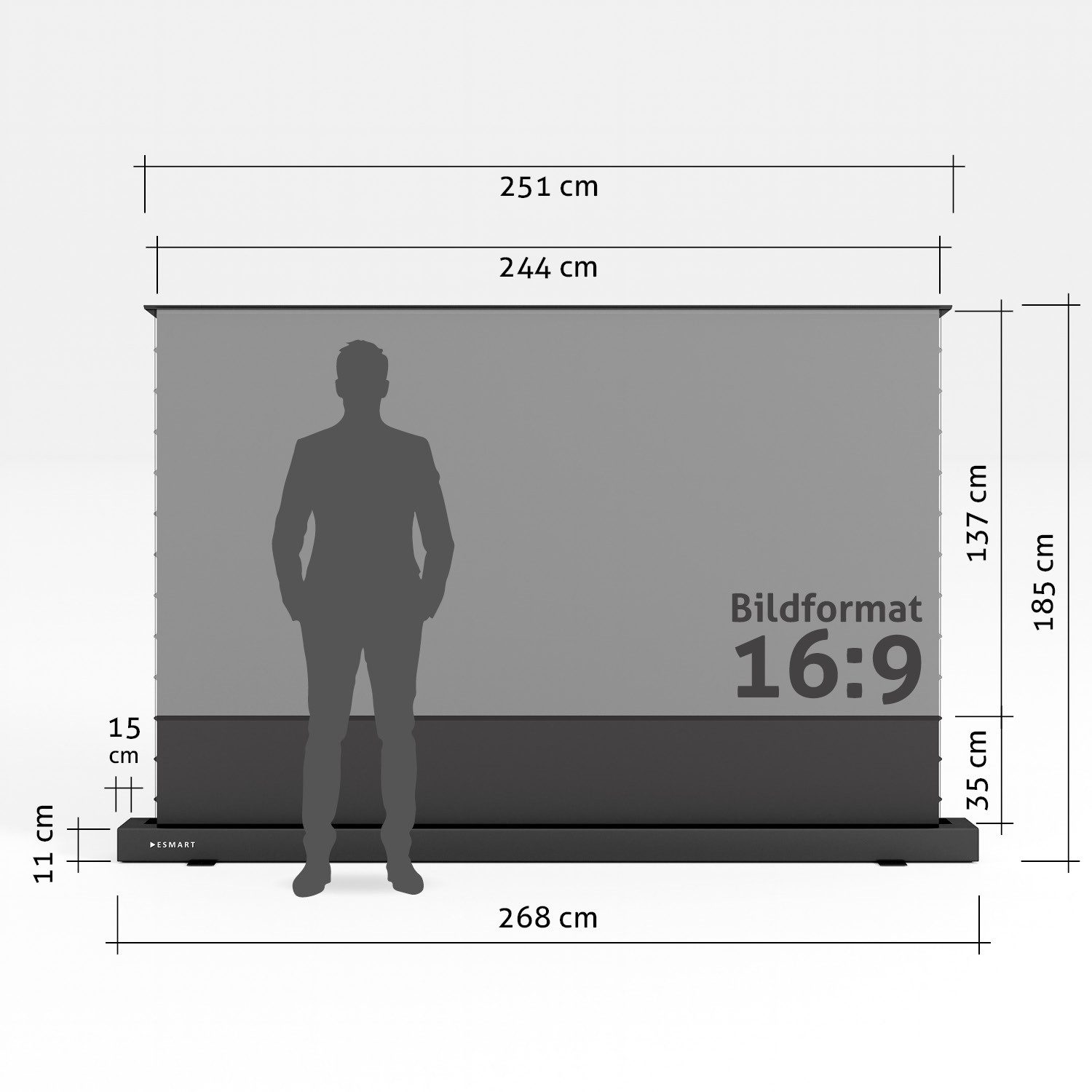 ESMART Expert FSX-ALR CBSP Tension Bildschirm Motorleinwand