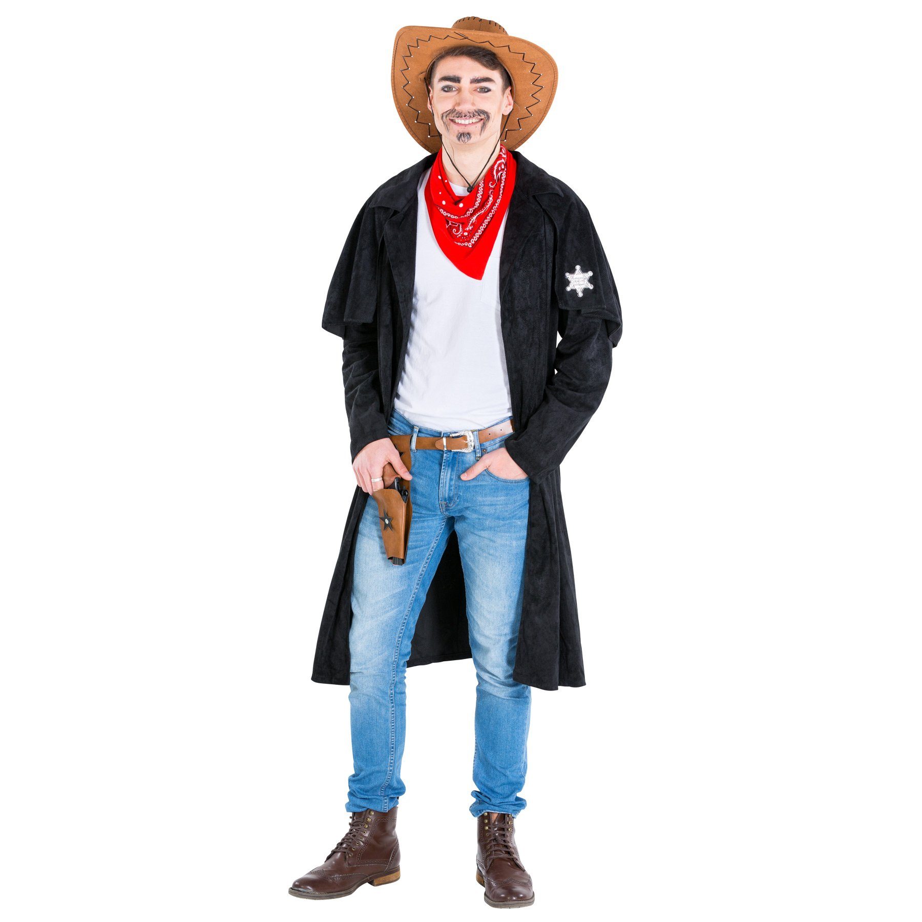 dressforfun Cowboy-Kostüm Herrenkostüm Cowboy Willy, Cooler Trenchcoat
