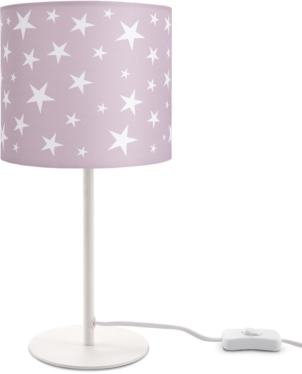 Paco Home Tischleuchte Capri 315, ohne Leuchtmittel, Kinderlampe LED  Kinderzimmer, Sternen-Motiv, Deko Tischleuchte E14