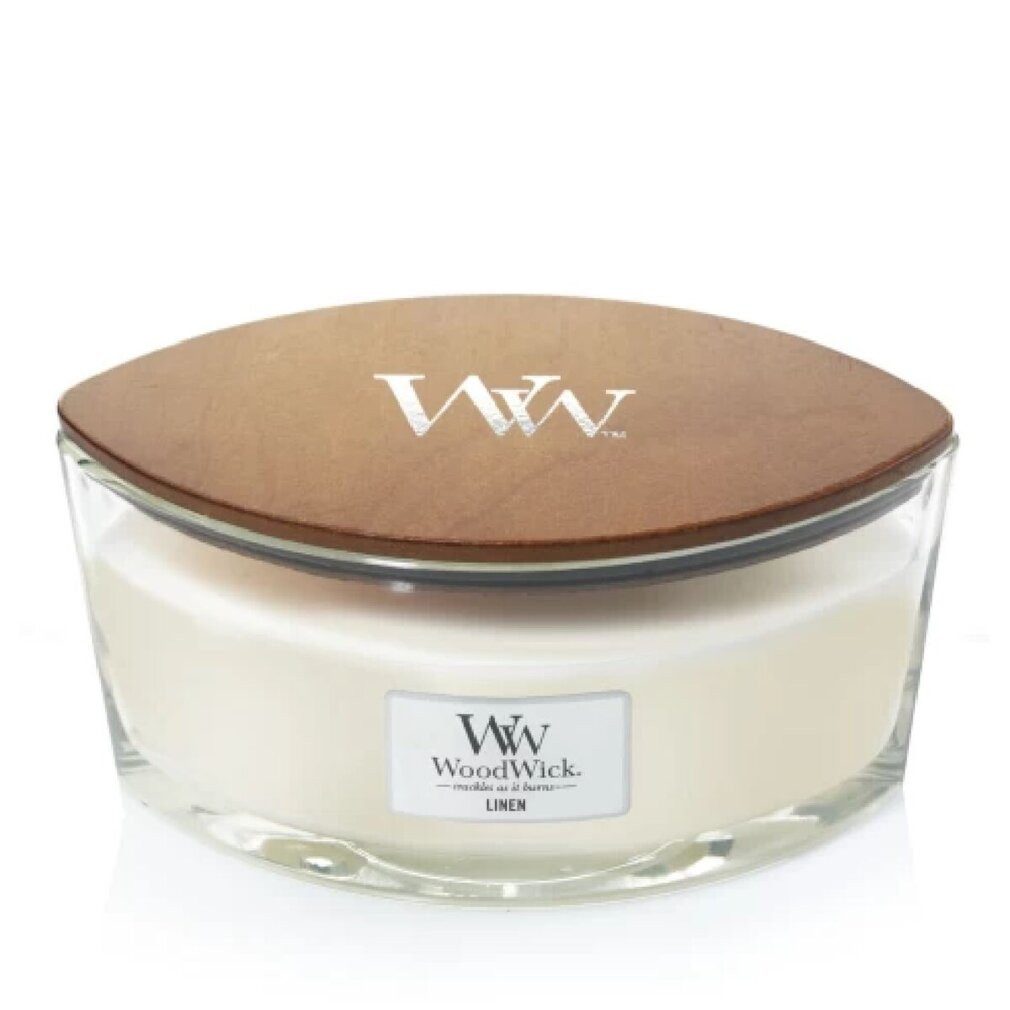 Woodwick Duftkerze Heartwick Flame Ellipse Scented Candle - Linen