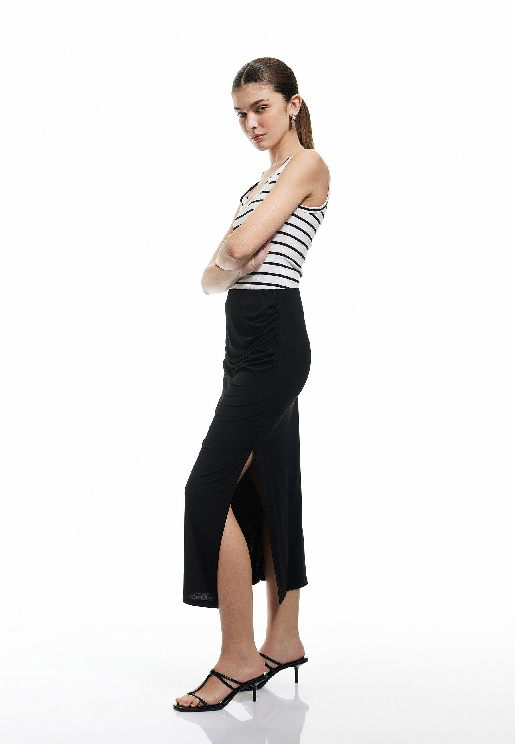 Koton Sommerrock Midi Länge Normale Leibhöhe Sommerrock