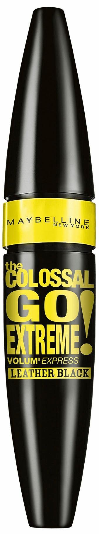 Go Extreme Leather MAYBELLINE Mascara Volum' Express YORK Colossal Doppel-Pump-Wimpernbürste Black, NEW The