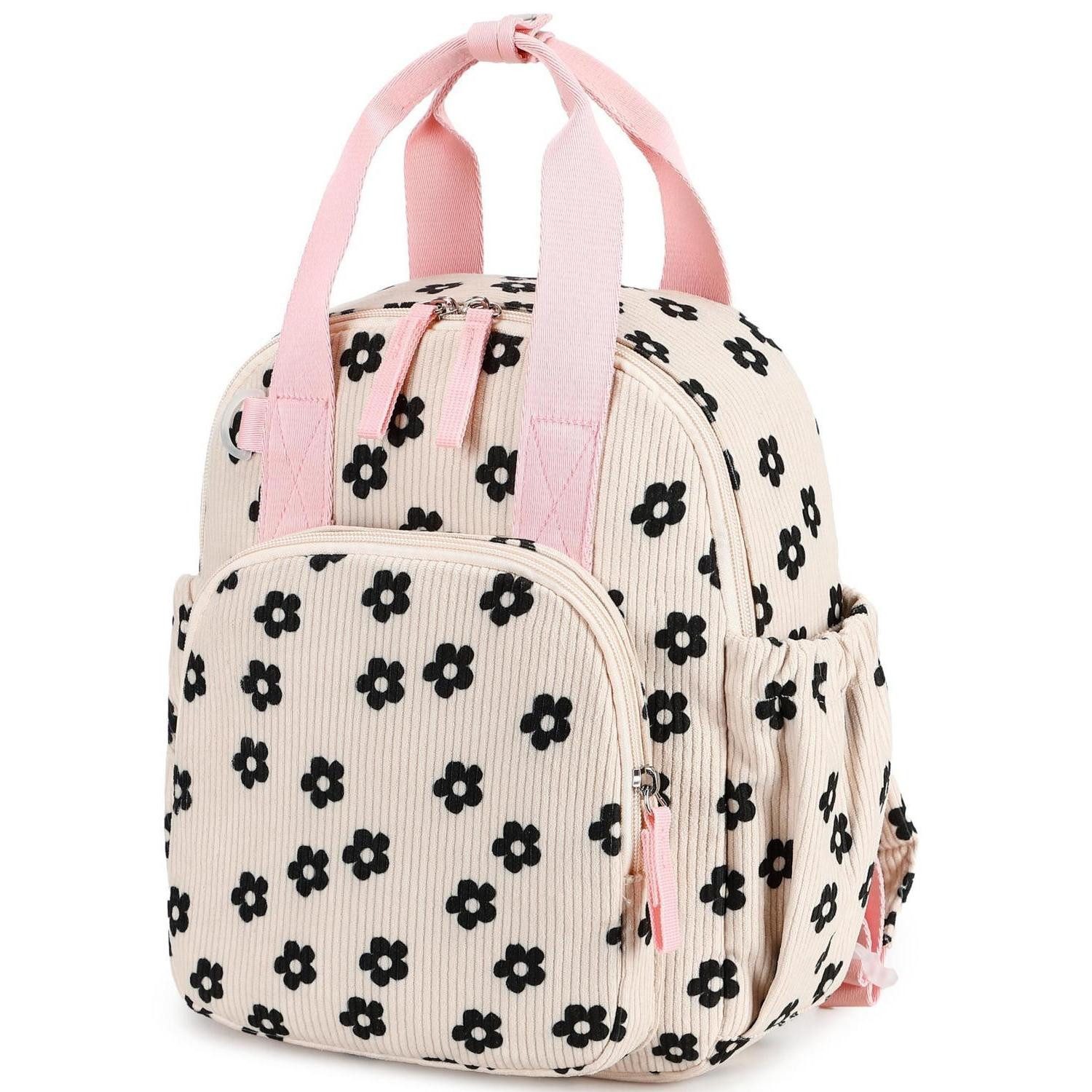 LuxusKollektion Kinderrucksack Kinderrucksack Kleine Schwarze Blumen 2-4 Jahre