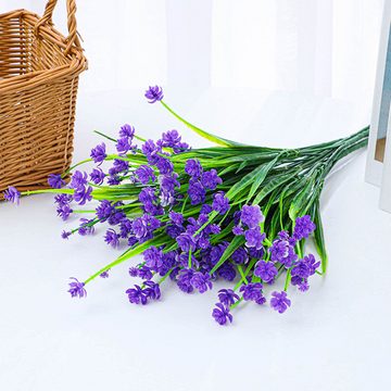 Kunstblume Künstliche Blumen wie echt und UV-beständig für Heimdeko 5 Bündel, HIBNOPN