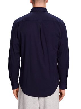 Esprit Langarmhemd Twill-Hemd in normaler Passform