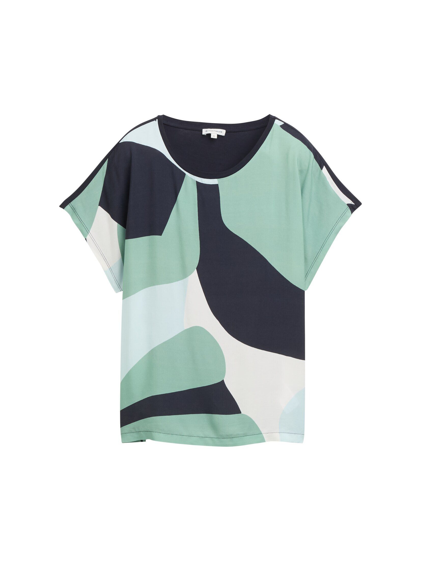 TOM TAILOR T-Shirt T-Shirt im Material-Mix günstig online kaufen