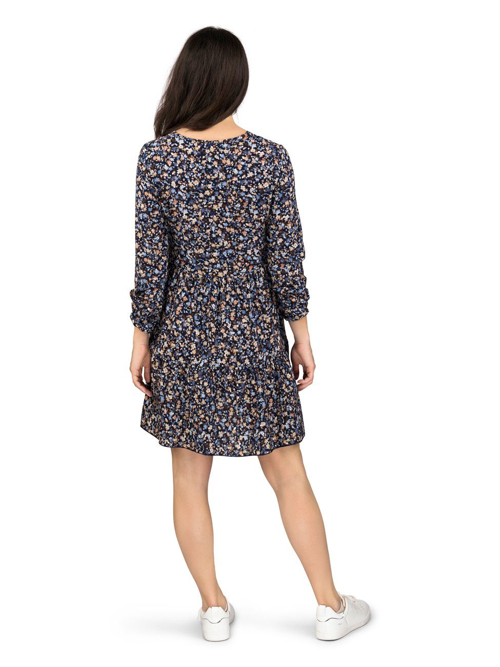 DENIMFY Sommerkleid Damen Kleid DFIda A-Linie langarm Freizeitkleid mit V-A günstig online kaufen