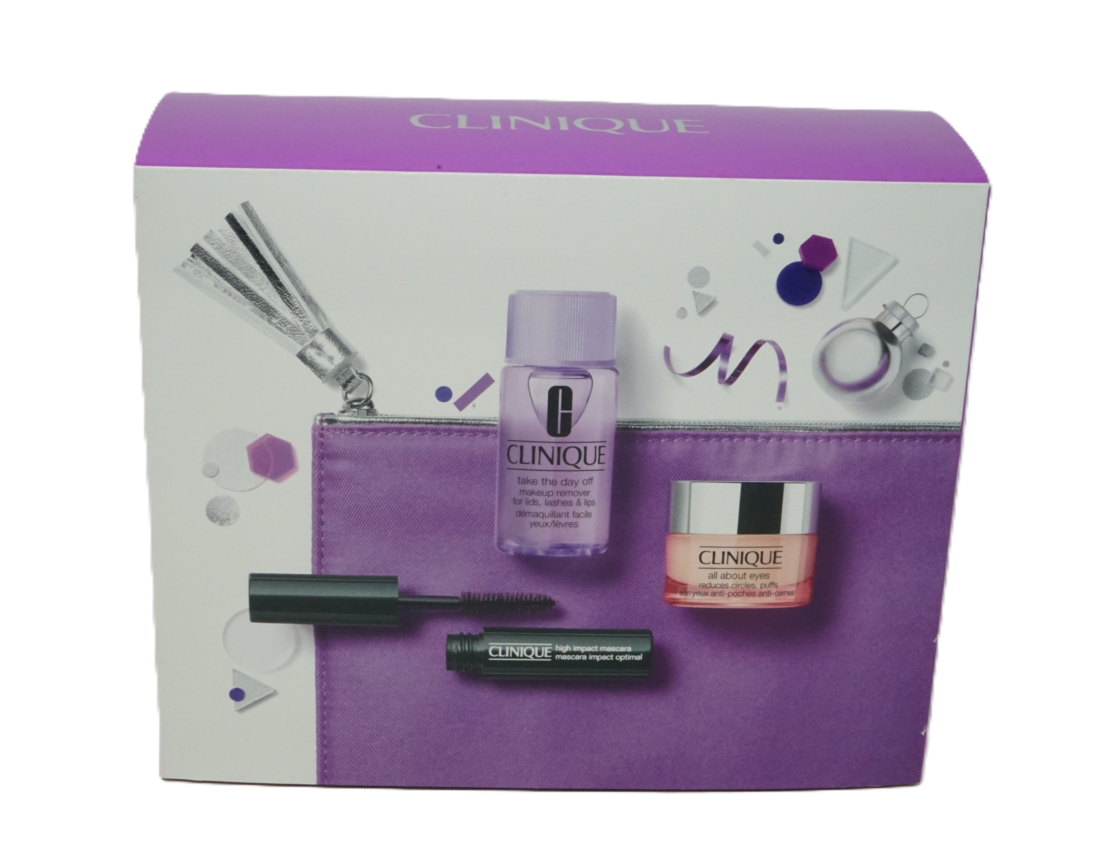 CLINIQUE Augencreme Clinique All About Eyes gel + makeup remover + Mascara