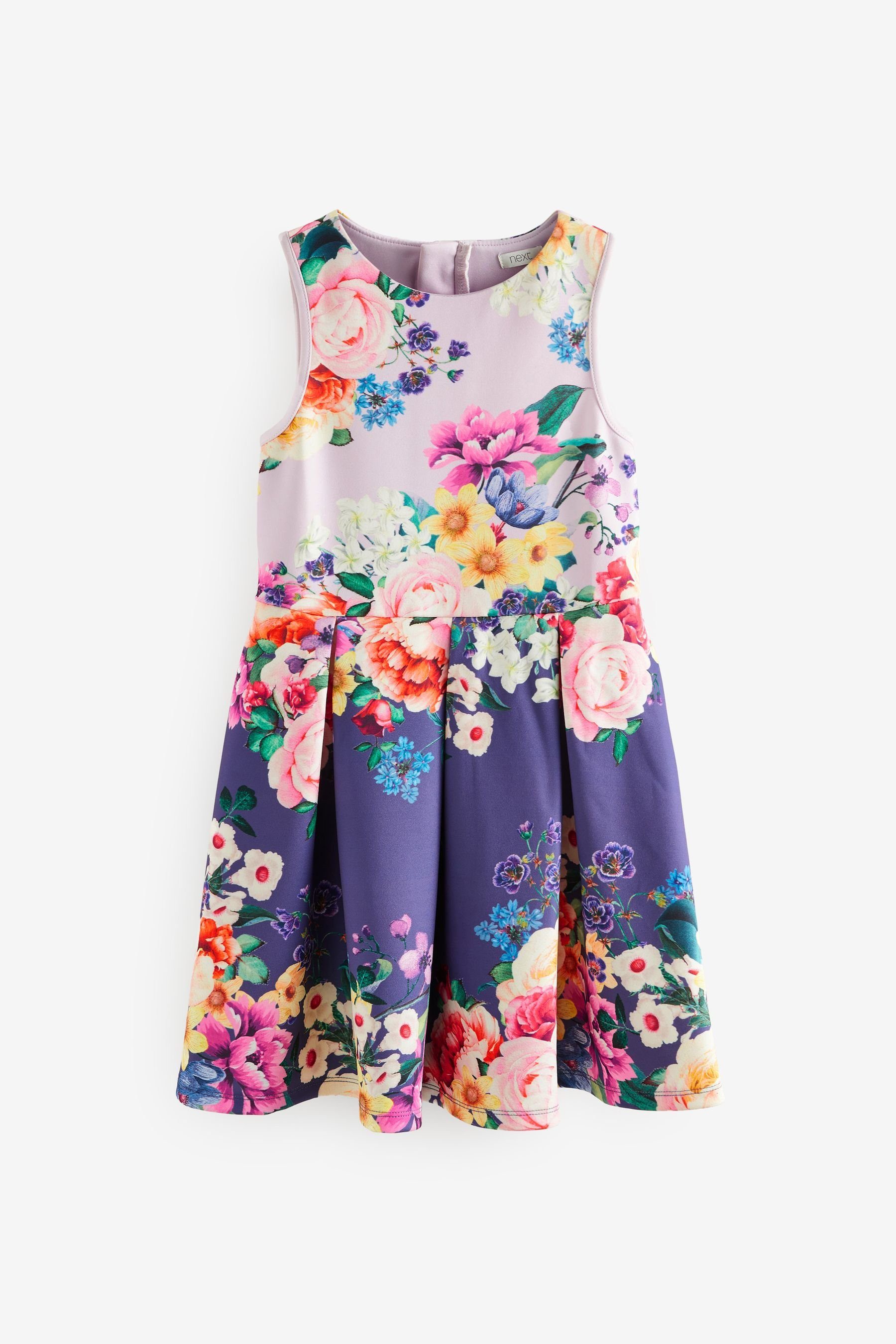 Floral Partykleid Purple Blue/Lilac Kleid Navy Festliches Next (1-tlg)