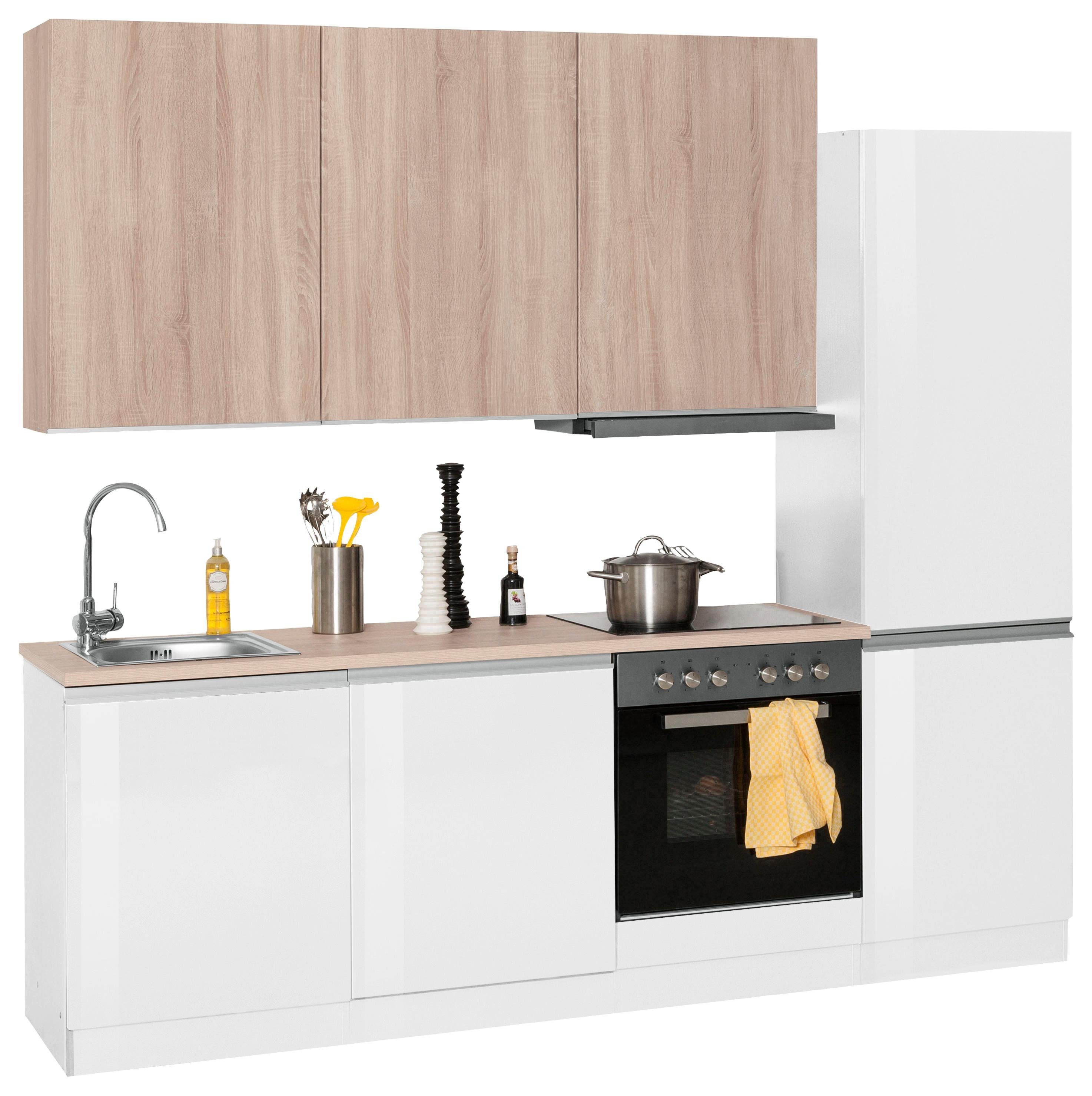 KOCHSTATION Küchenzeile "KS-Ohio" mit E-Geräten, Breite 240 cm günstig online kaufen