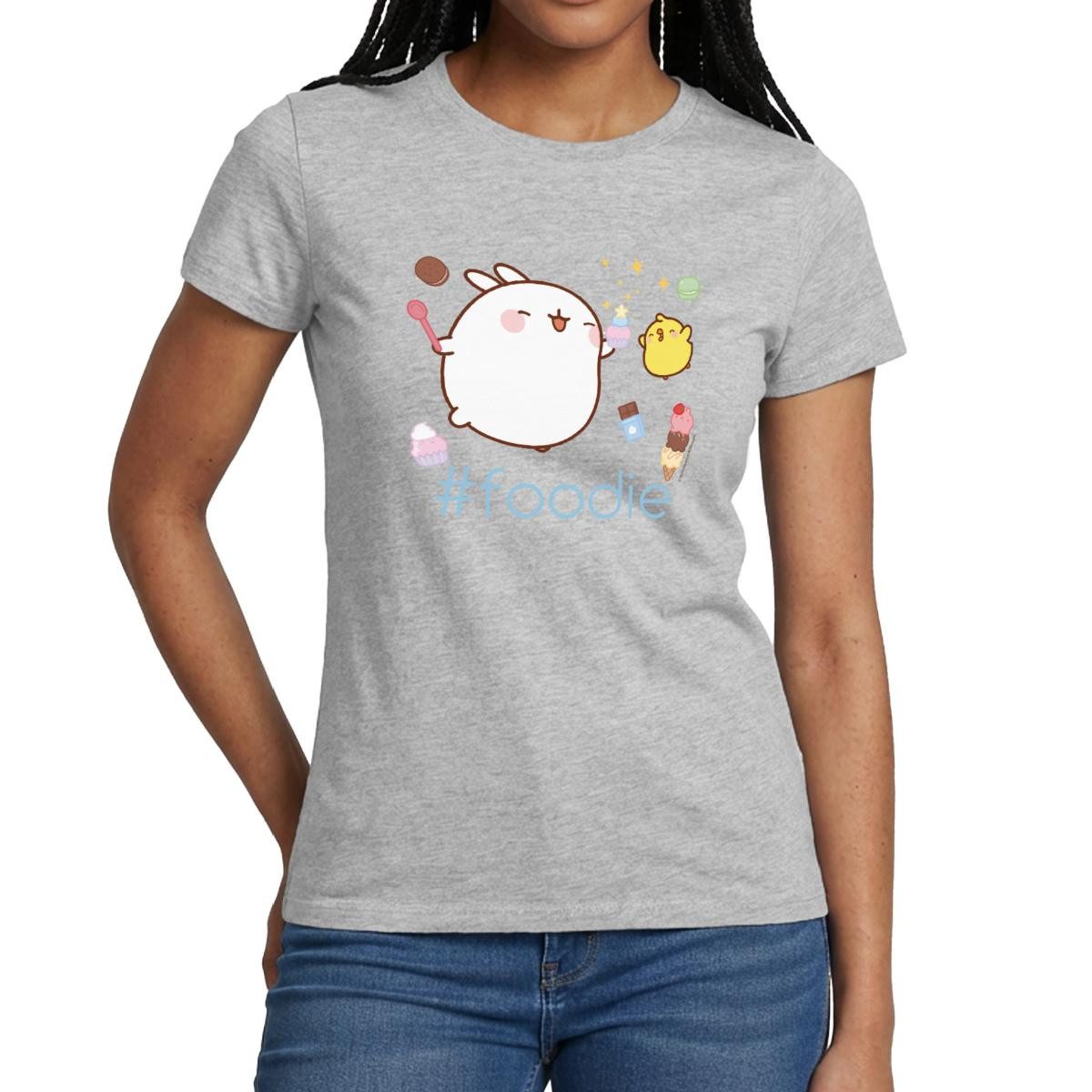 T-Shirt Molang Piu Piu Süßigkeiten #Foodie Frauen T-Shirt