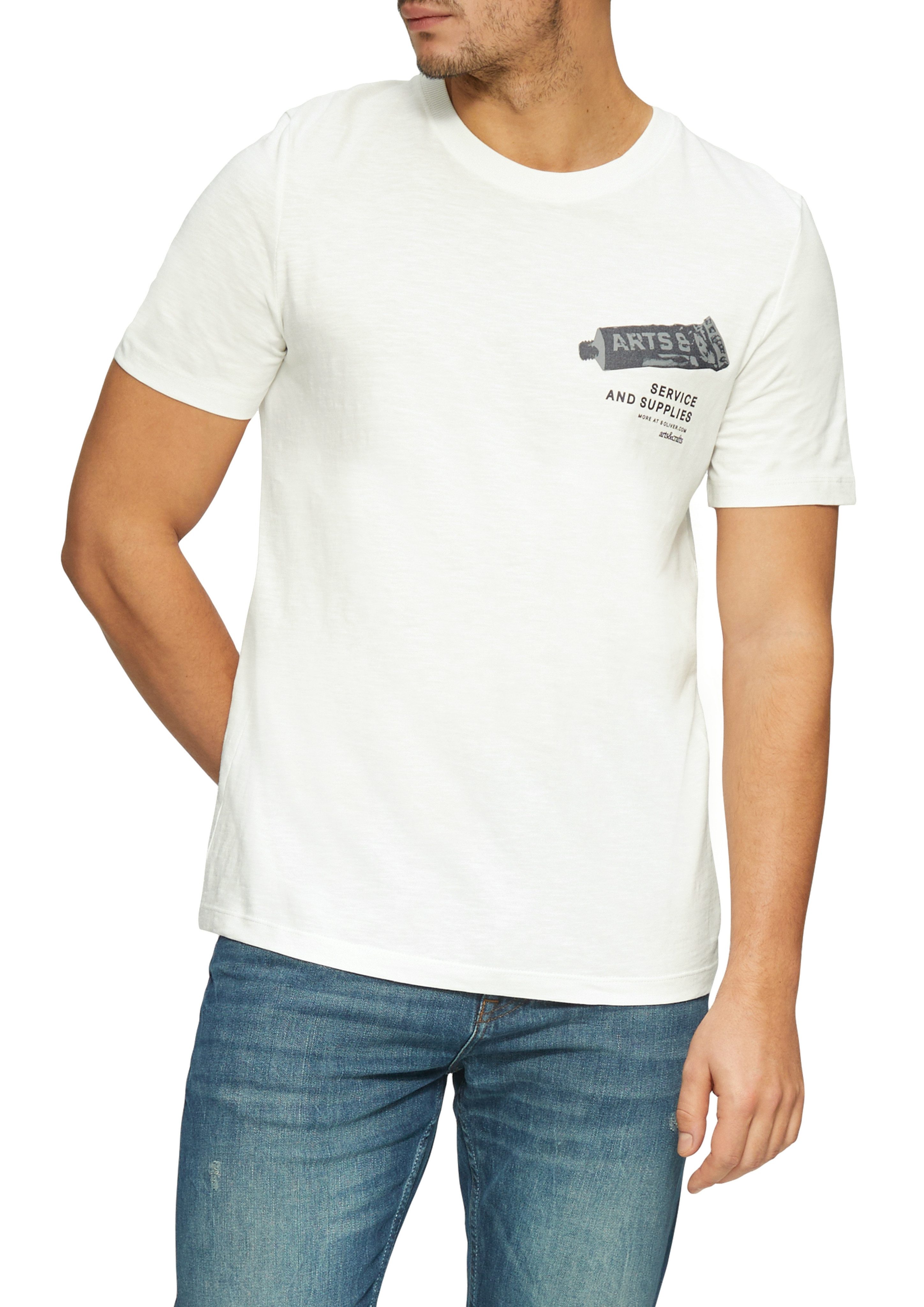 s.Oliver Rundhalsshirt mit Frontprint günstig online kaufen