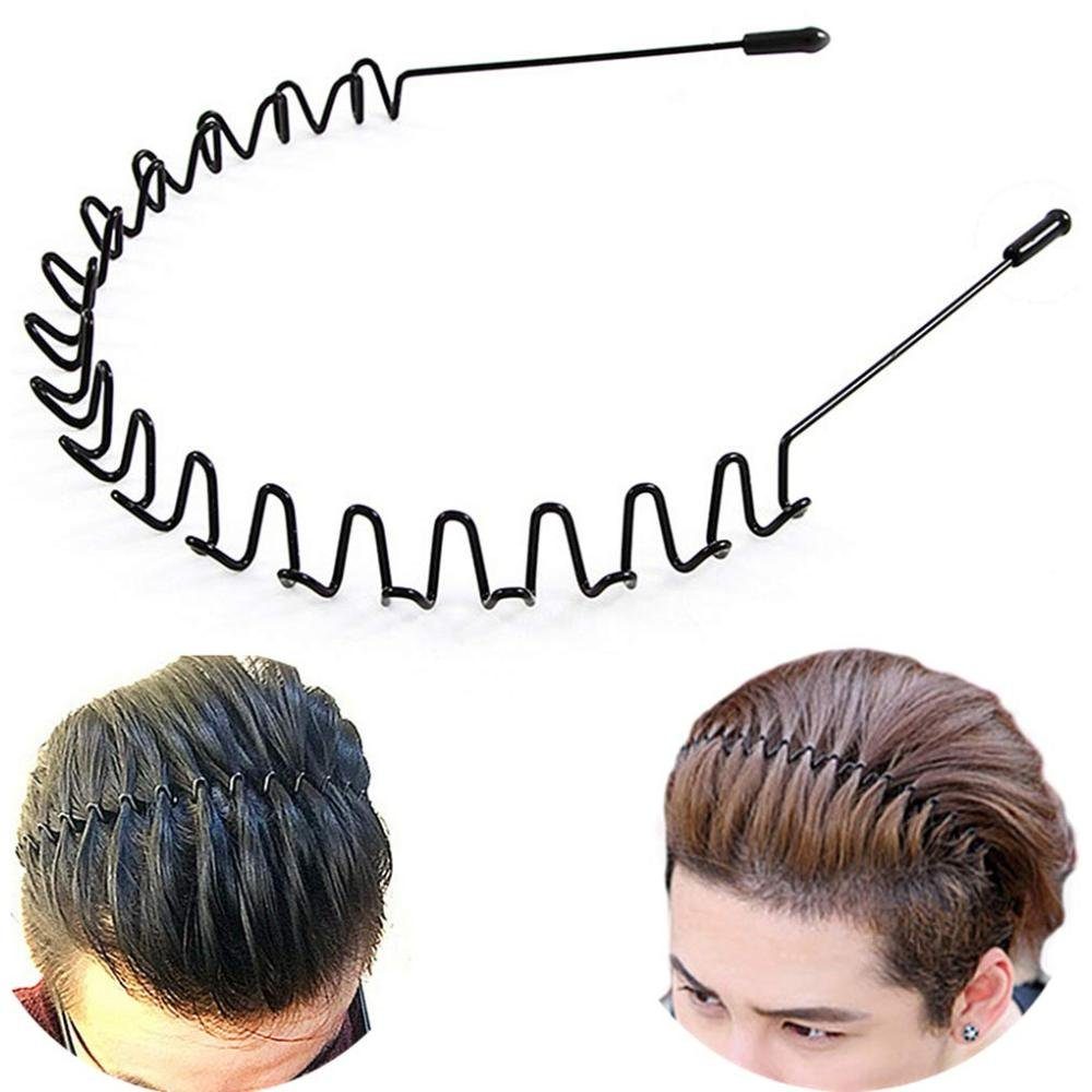 Jormftte Haarclip Metall-Haarband für Männer und Frauen, Set, 2 Stück Stirnband, einstellbar