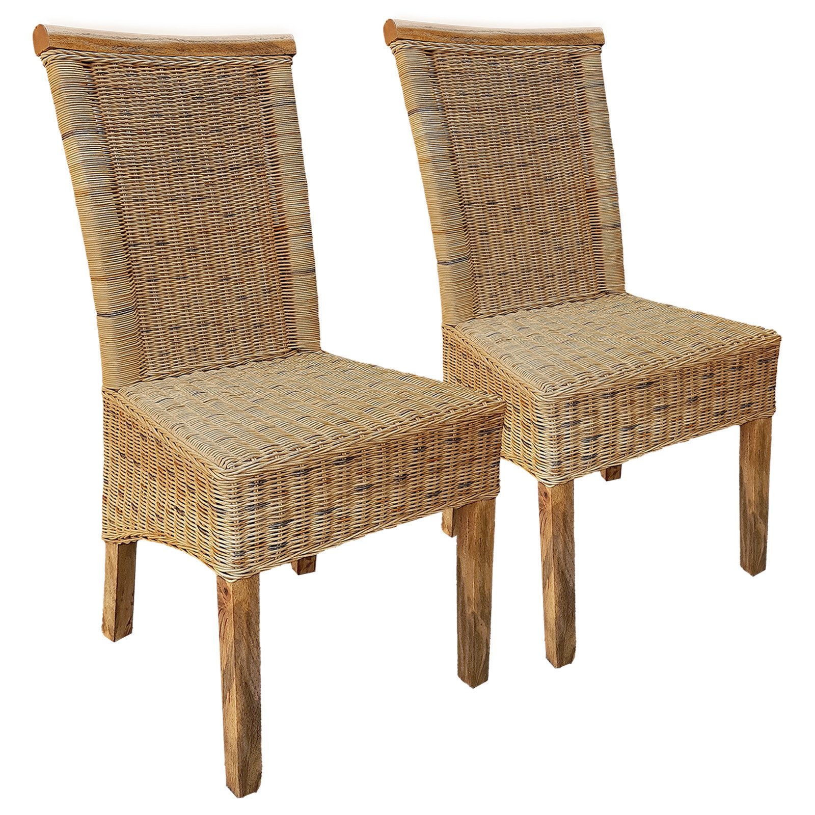 Amagohome Rattanstuhl Rattanstuhl Esszimmerstühle tabacco Perth günstig online kaufen