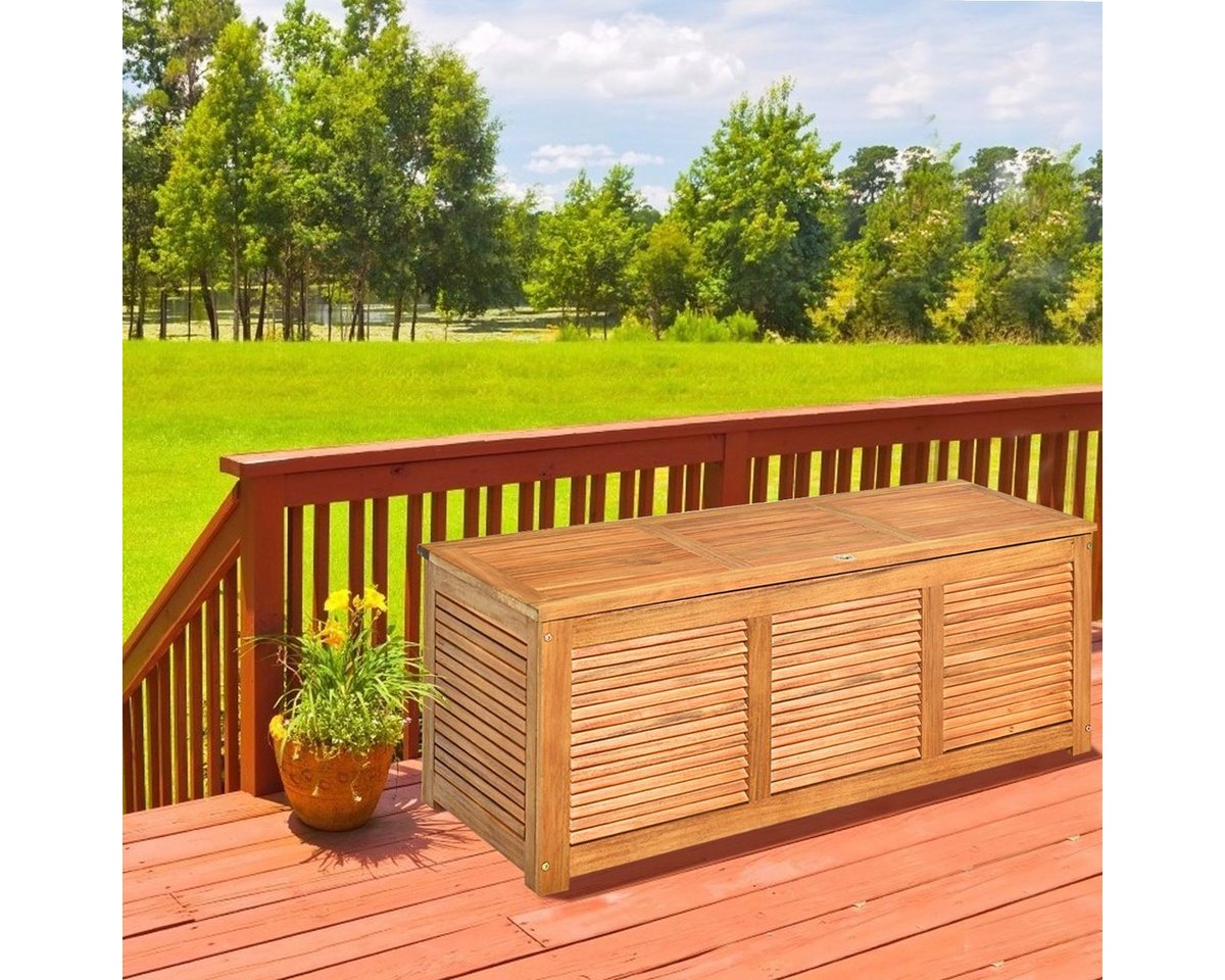 Thumbnail - COSTWAY Gartenbox, Aufbewahrungsbox bis 160kg, Akazienholz, 120x45x45cm