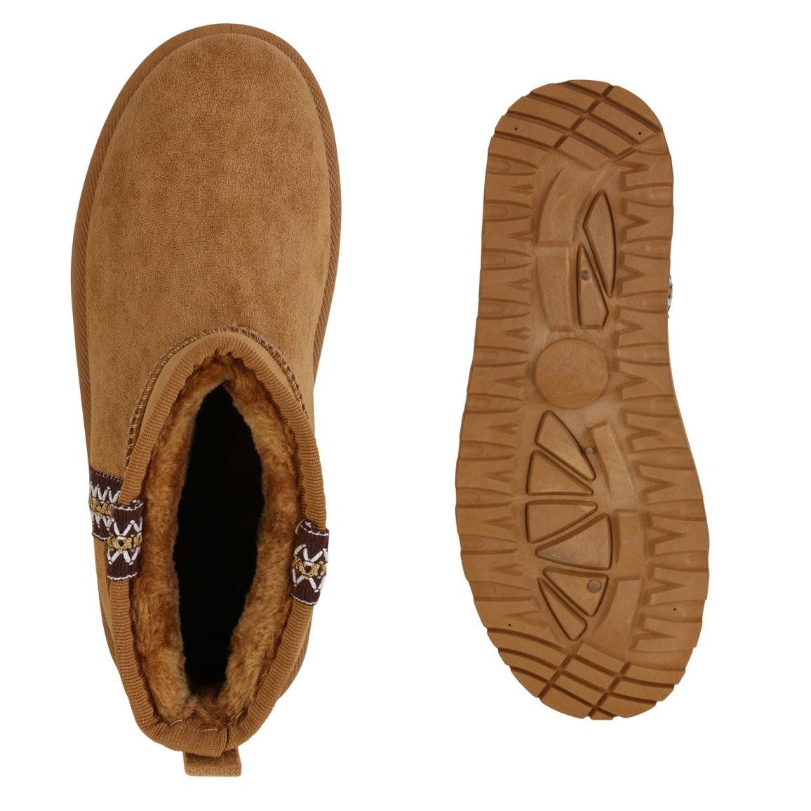 VAN HILL 841343 Winterstiefelette Damen Warm Gefütterte Winter Boots Bequem günstig online kaufen